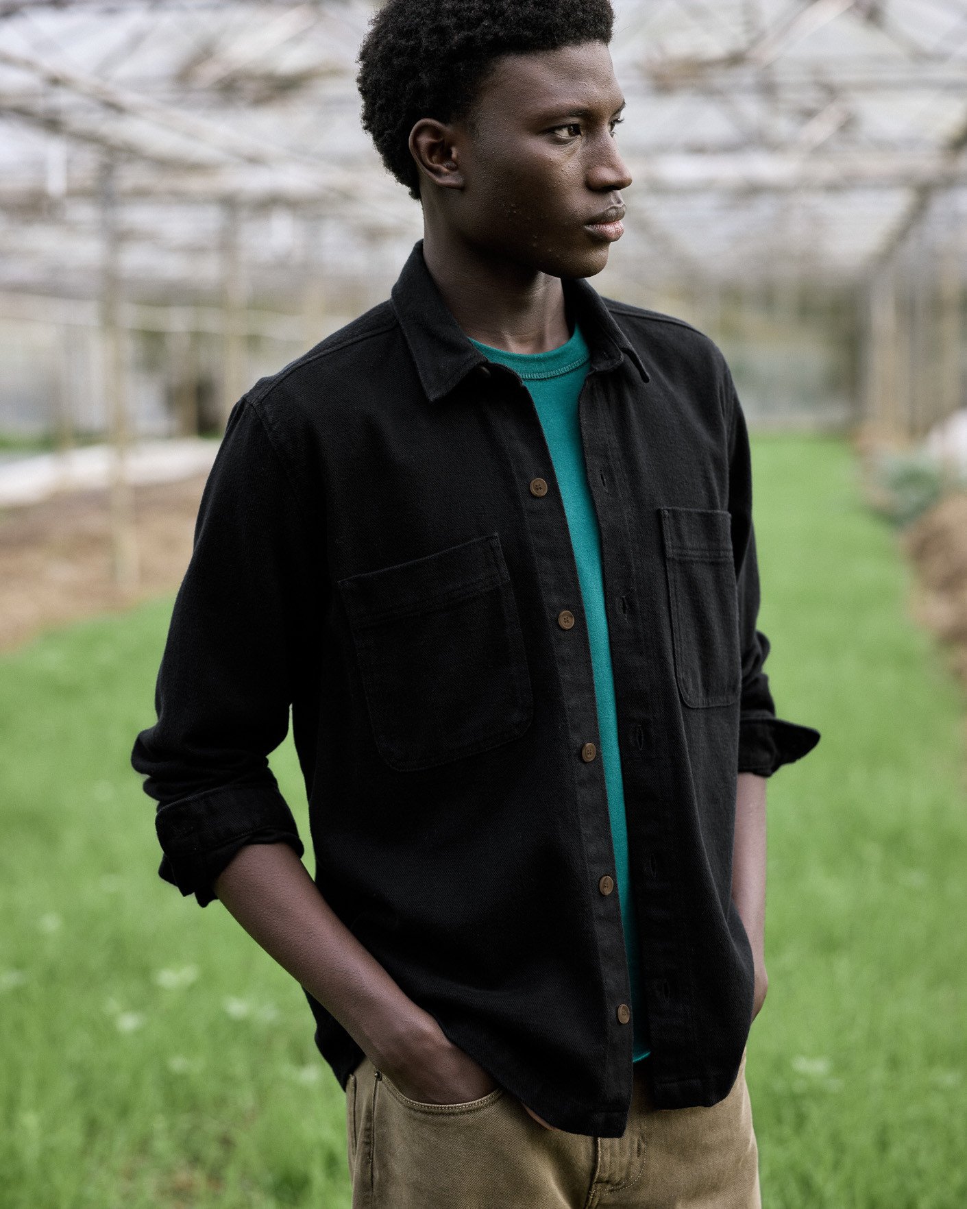 Surchemise noire coton - CLEMONT