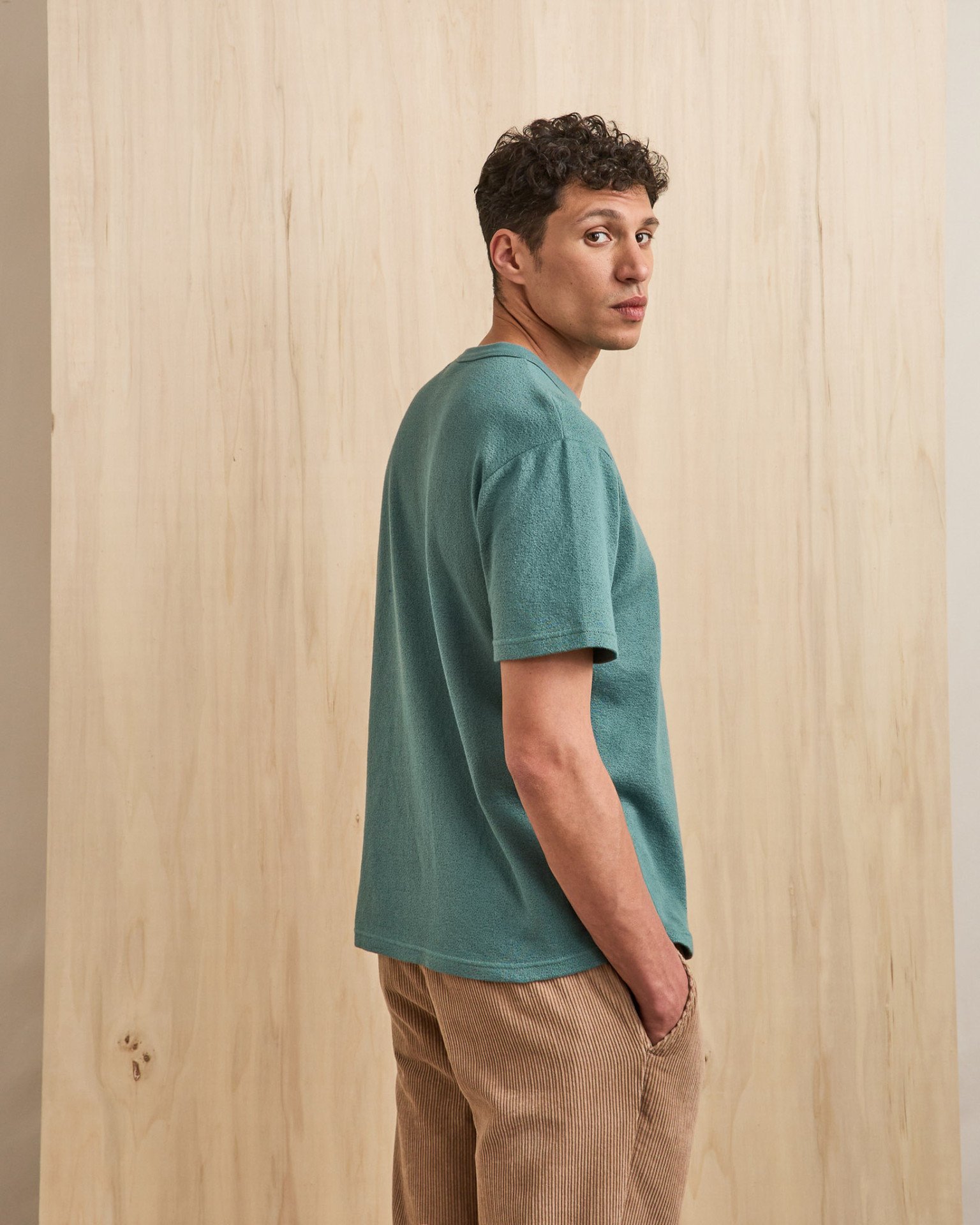 T-shirt vert clair coton - LUGNY