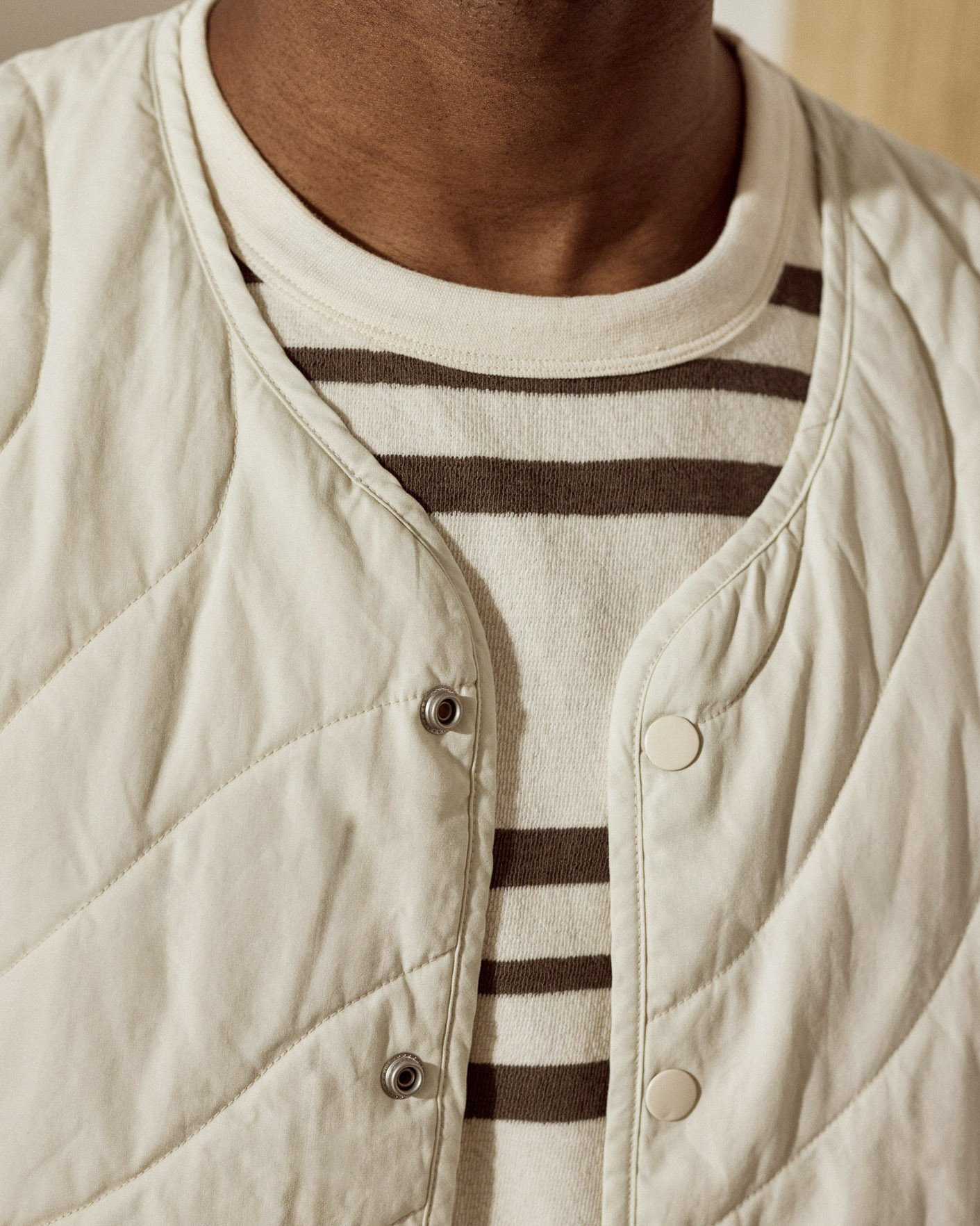 Veste sans manches coton écrue - ESTEREL