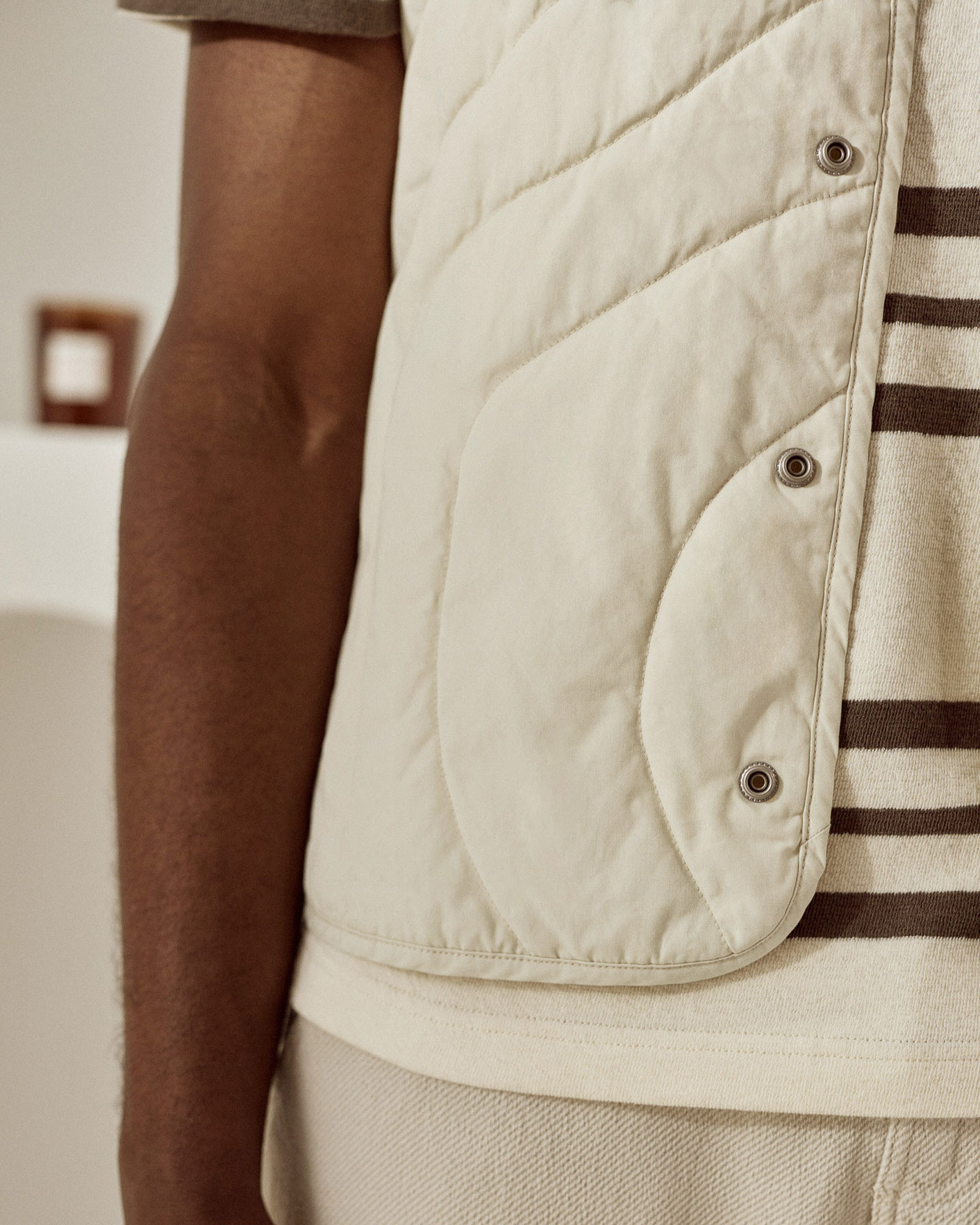 Veste sans manches coton écrue - ESTEREL