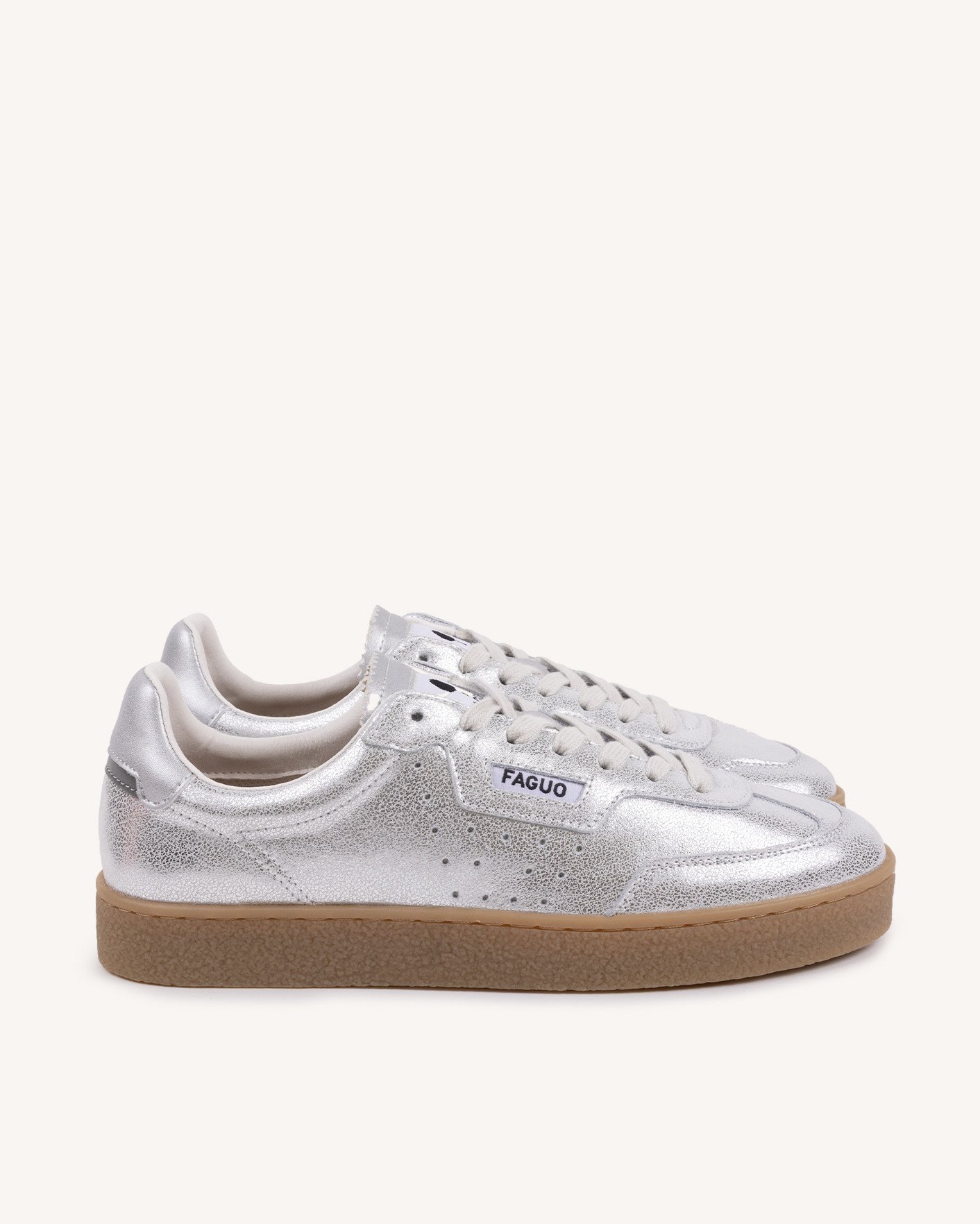 Baskets argenté cuir - LUMBO