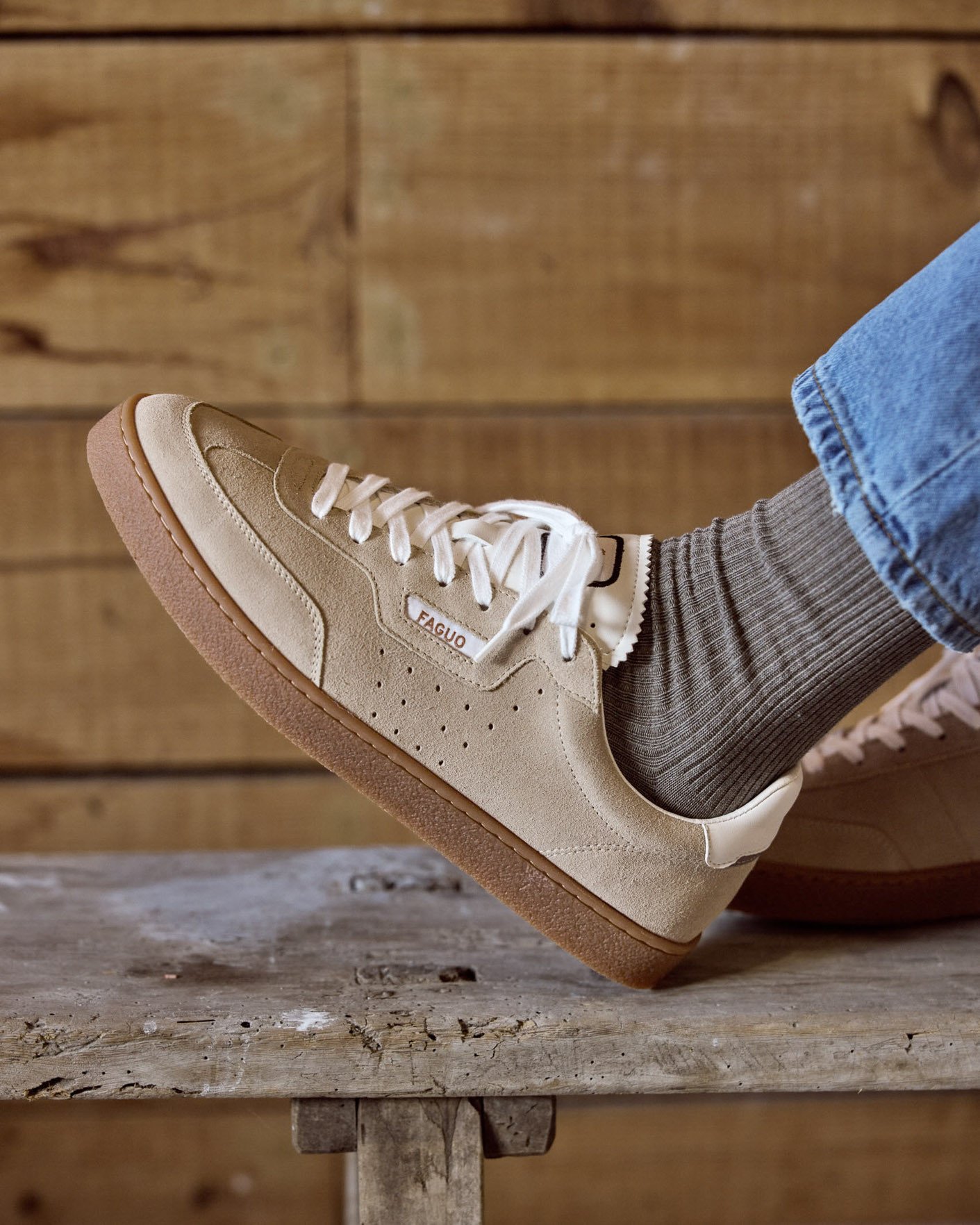 Baskets beige suède - LUMBO