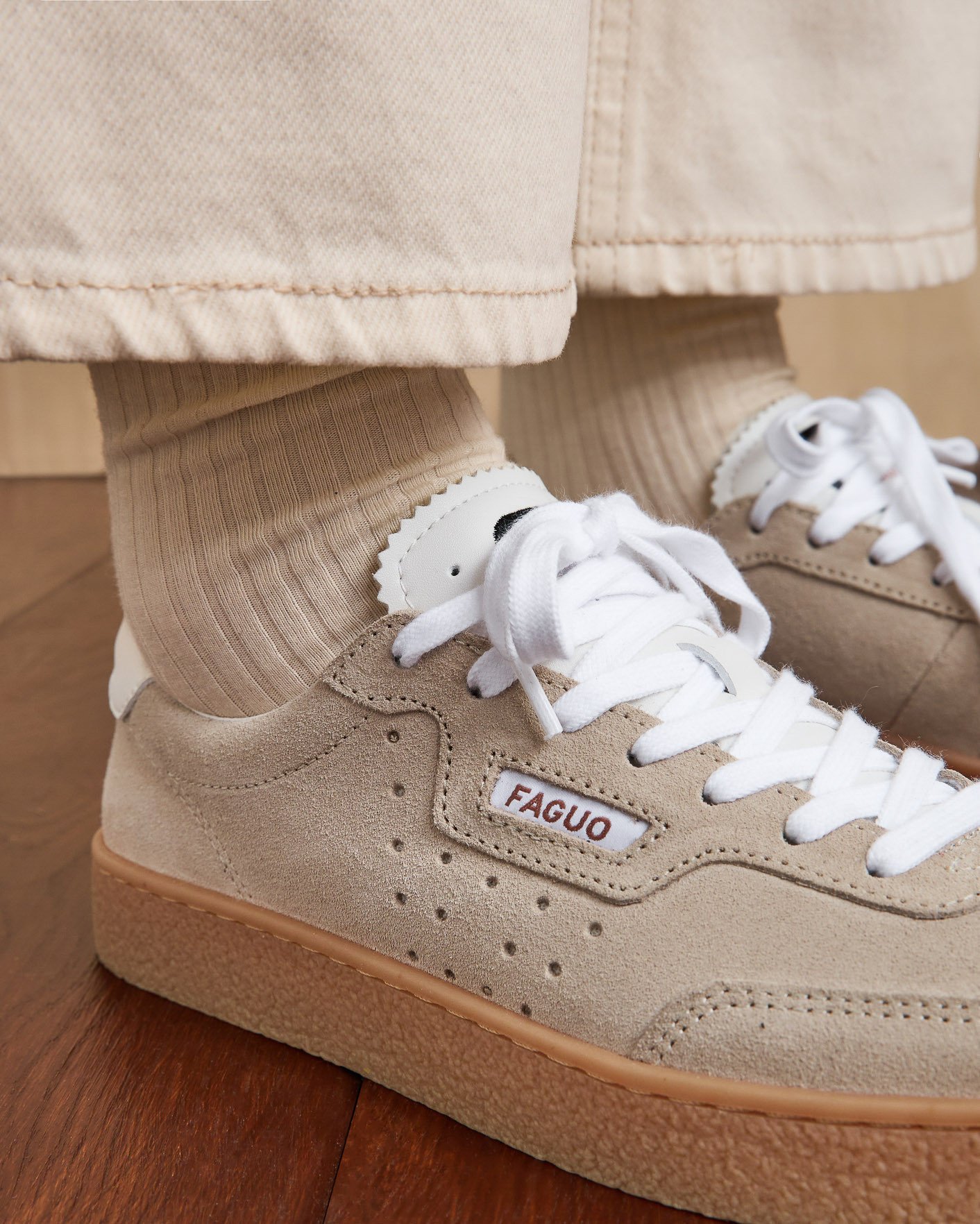 Baskets beige suède - LUMBO