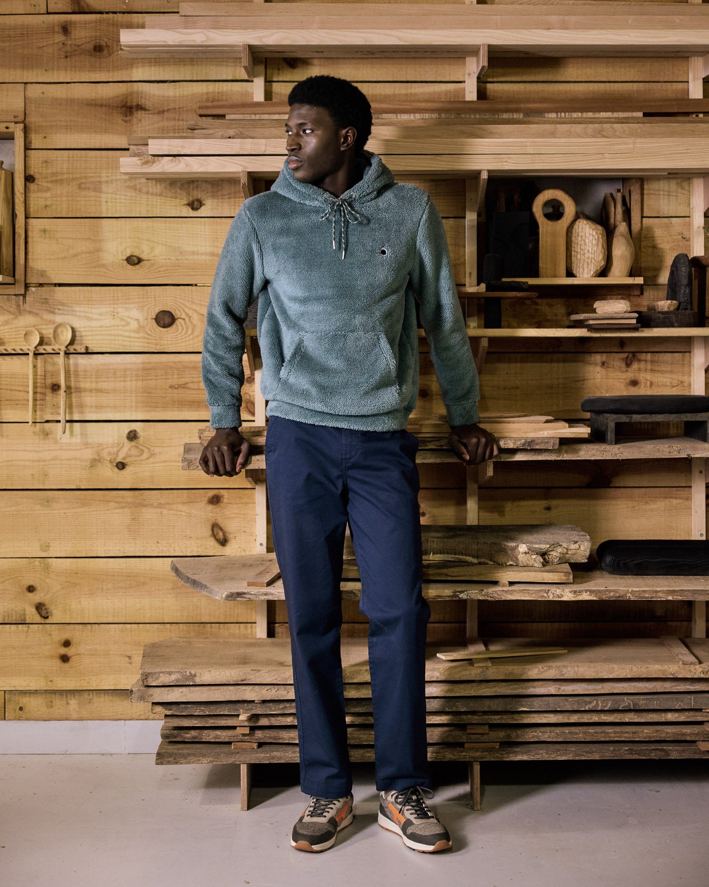 Baskets écru & vert clair - OLIVE