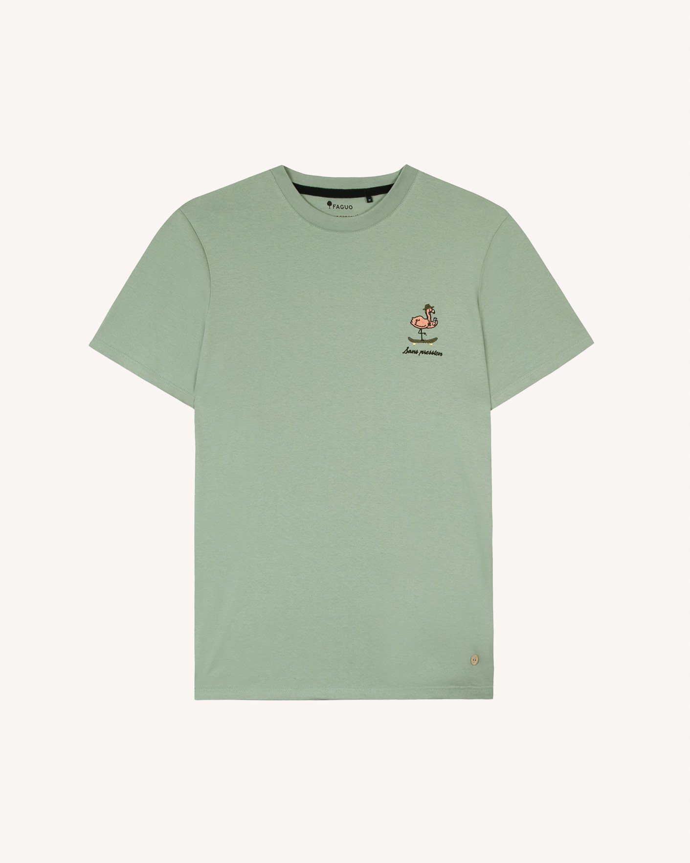 T-shirt vert clair coton - ARCY