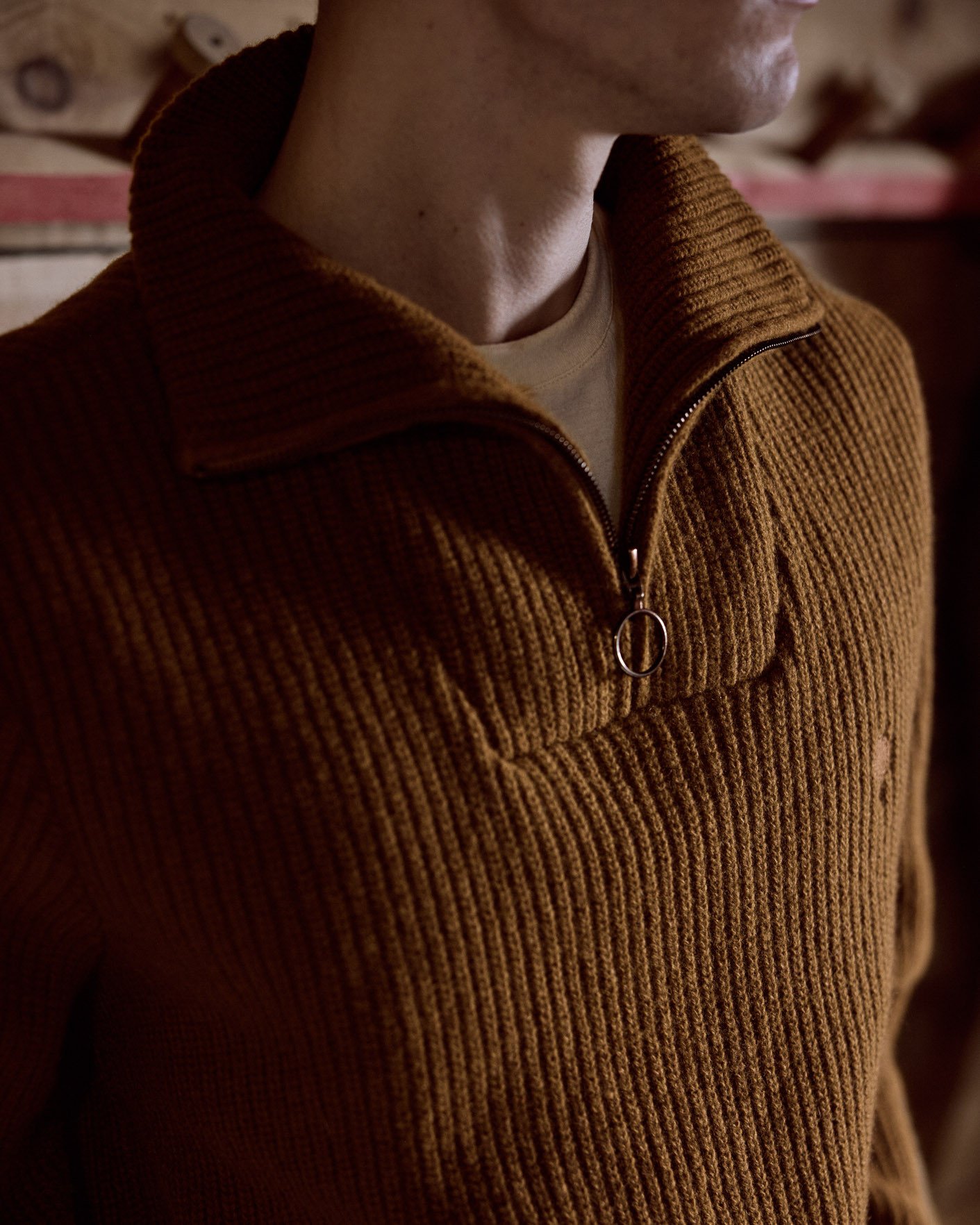 Pull camionneur laine camel - ARDENNE