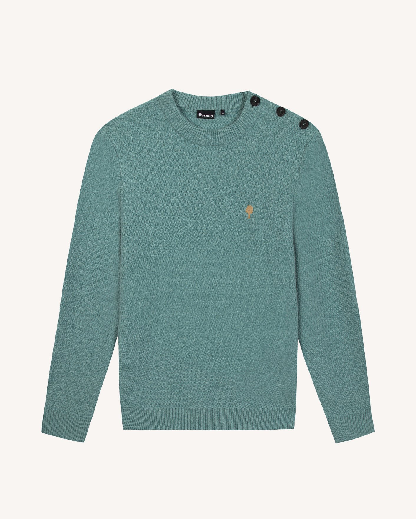 Pull en laine bleu vert - LUCIO
