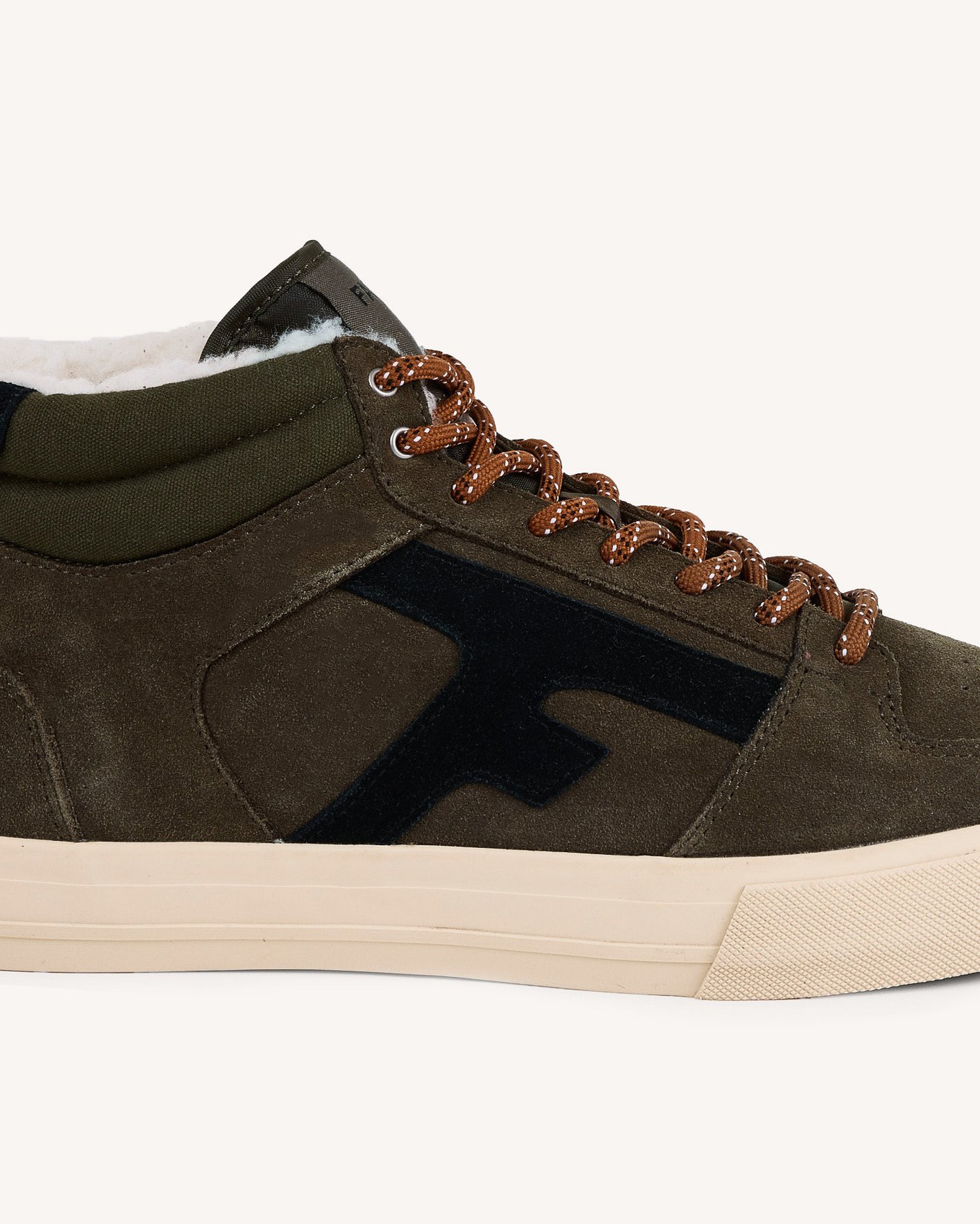 Baskets montantes kaki suède - WALNUT MID