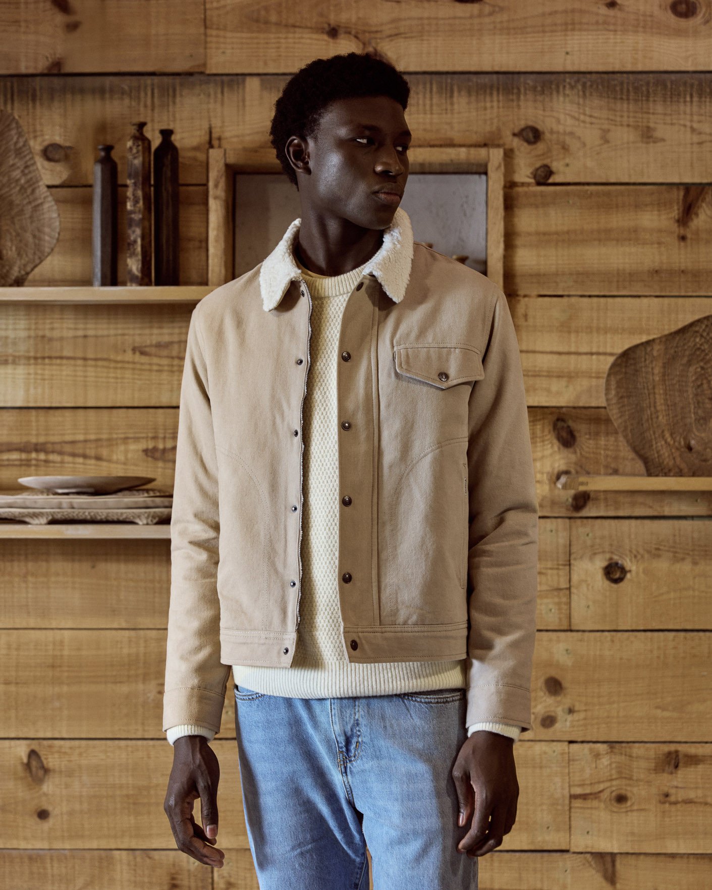 Blouson beige coton - SEILLON