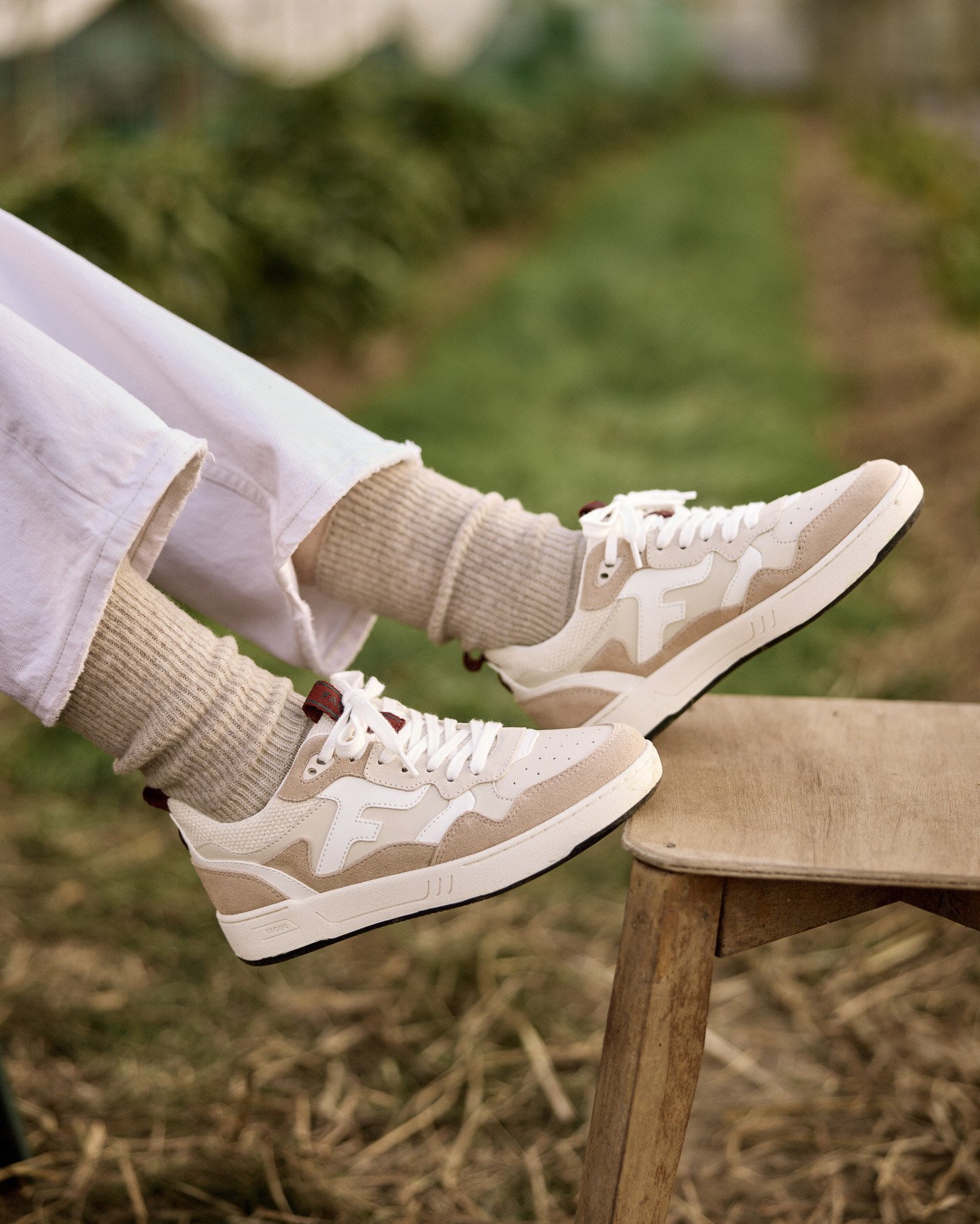 Baskets écrues cuir - DAHLIA