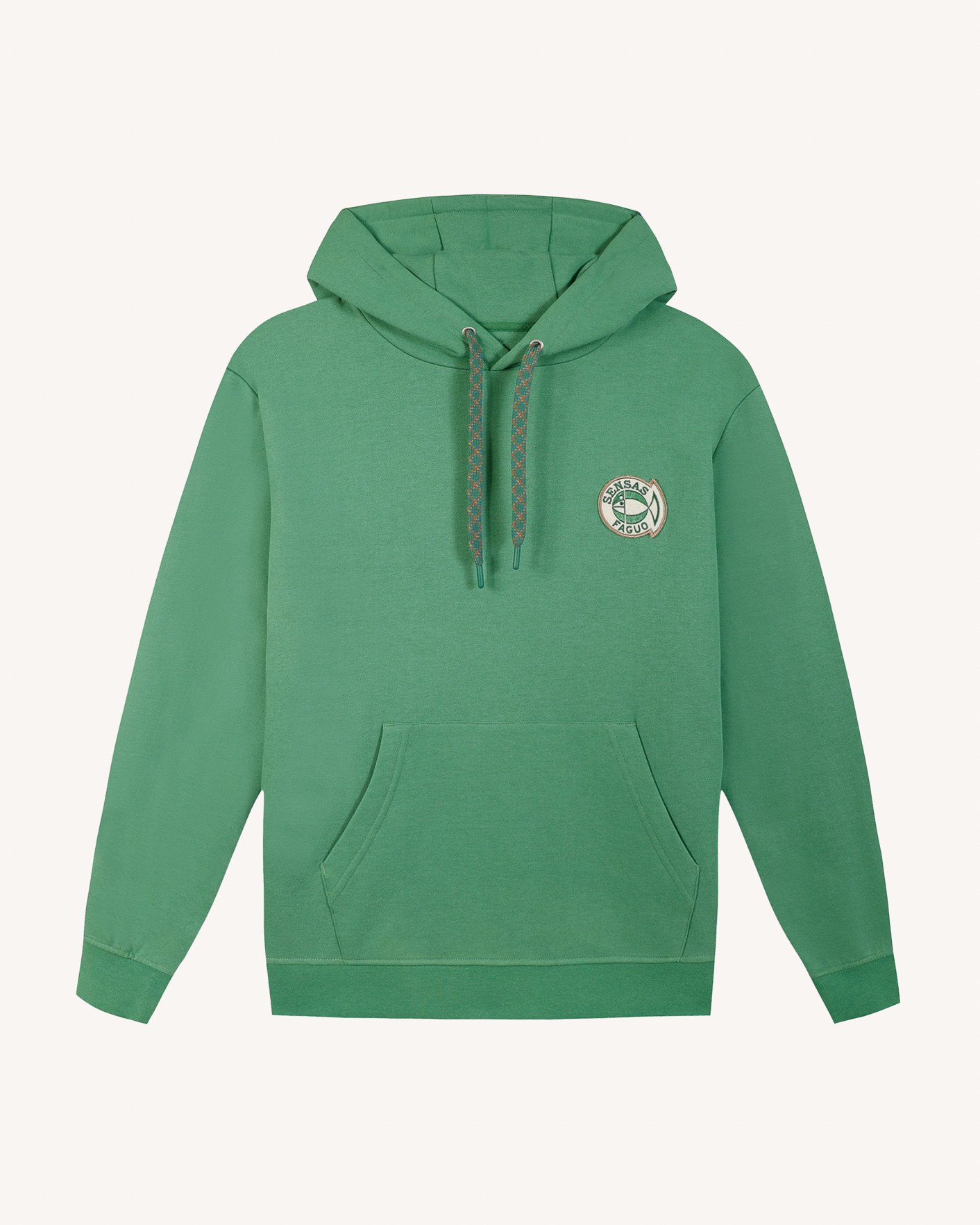Sweat à capuche vert coton - DIRAC