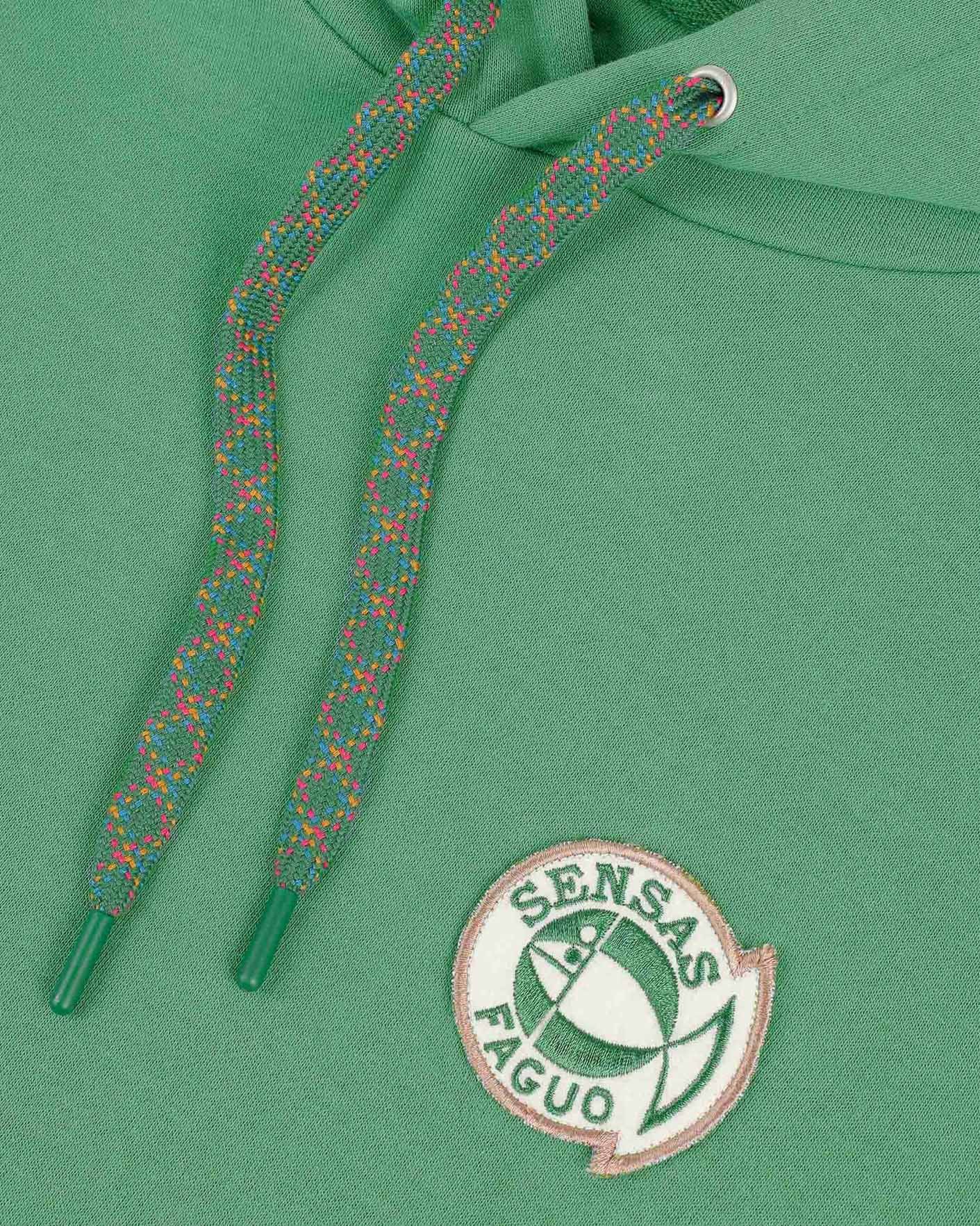 Sweat à capuche vert coton - DIRAC