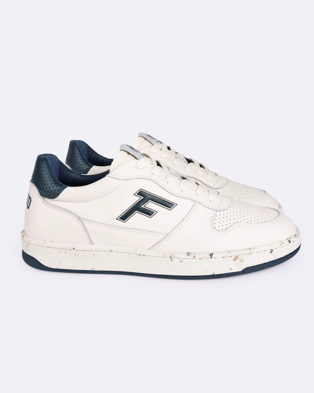 Baskets écrues & bleu cuir - ALDER