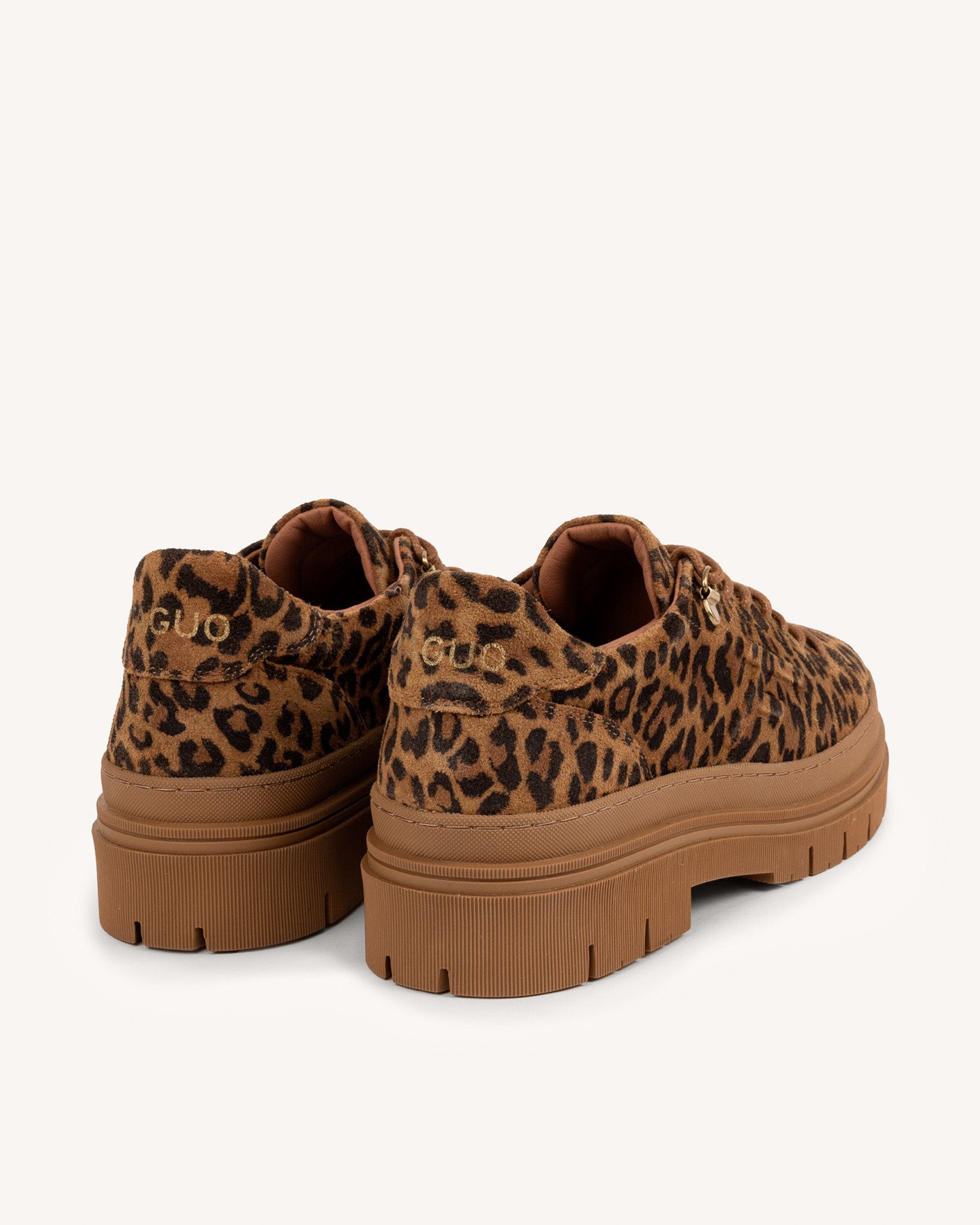 Chaussures marron & léopard cuir - MARBLEWOOD