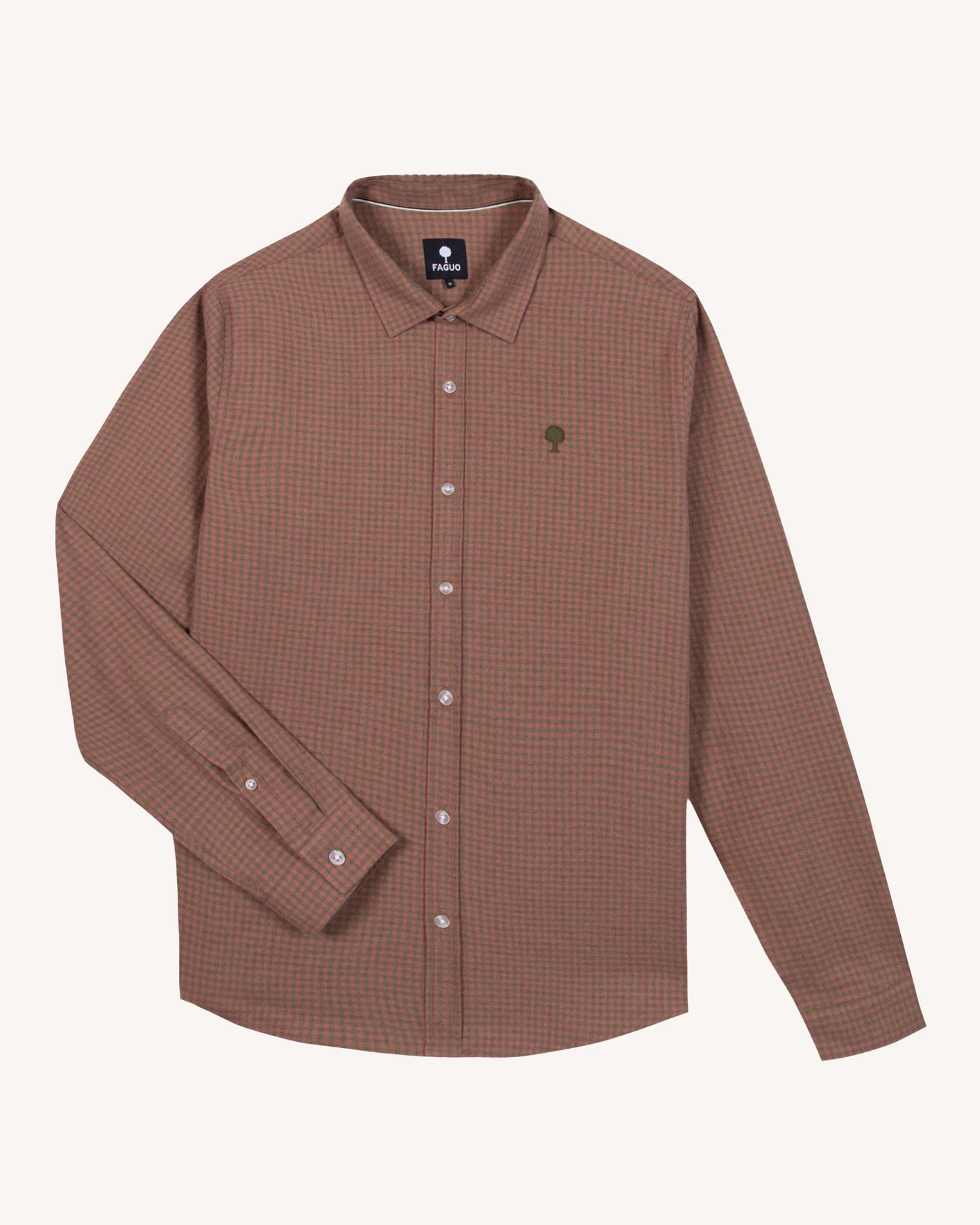 Chemise kaki & rose coton - IRATY