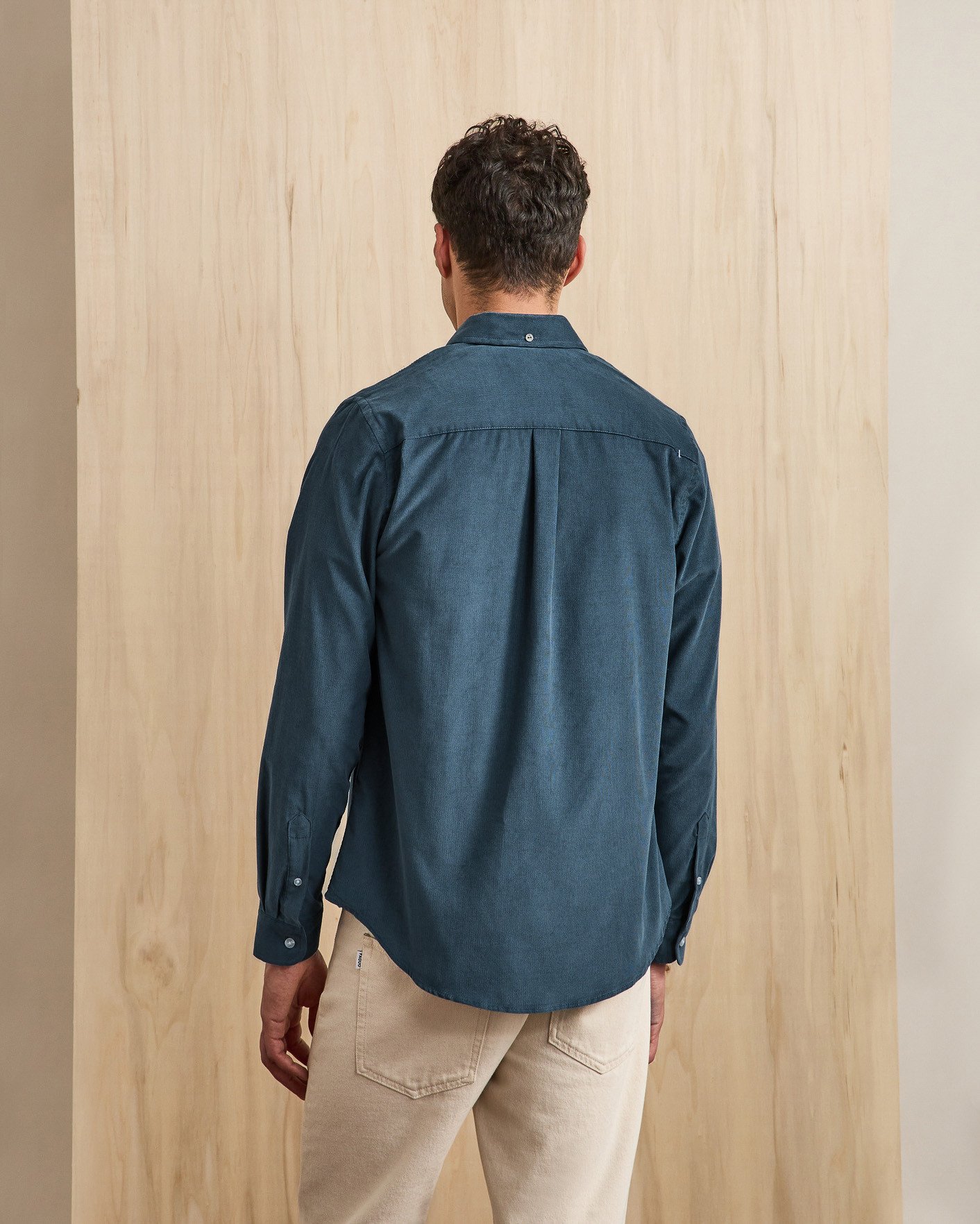 Chemise velours bleue - IVOY