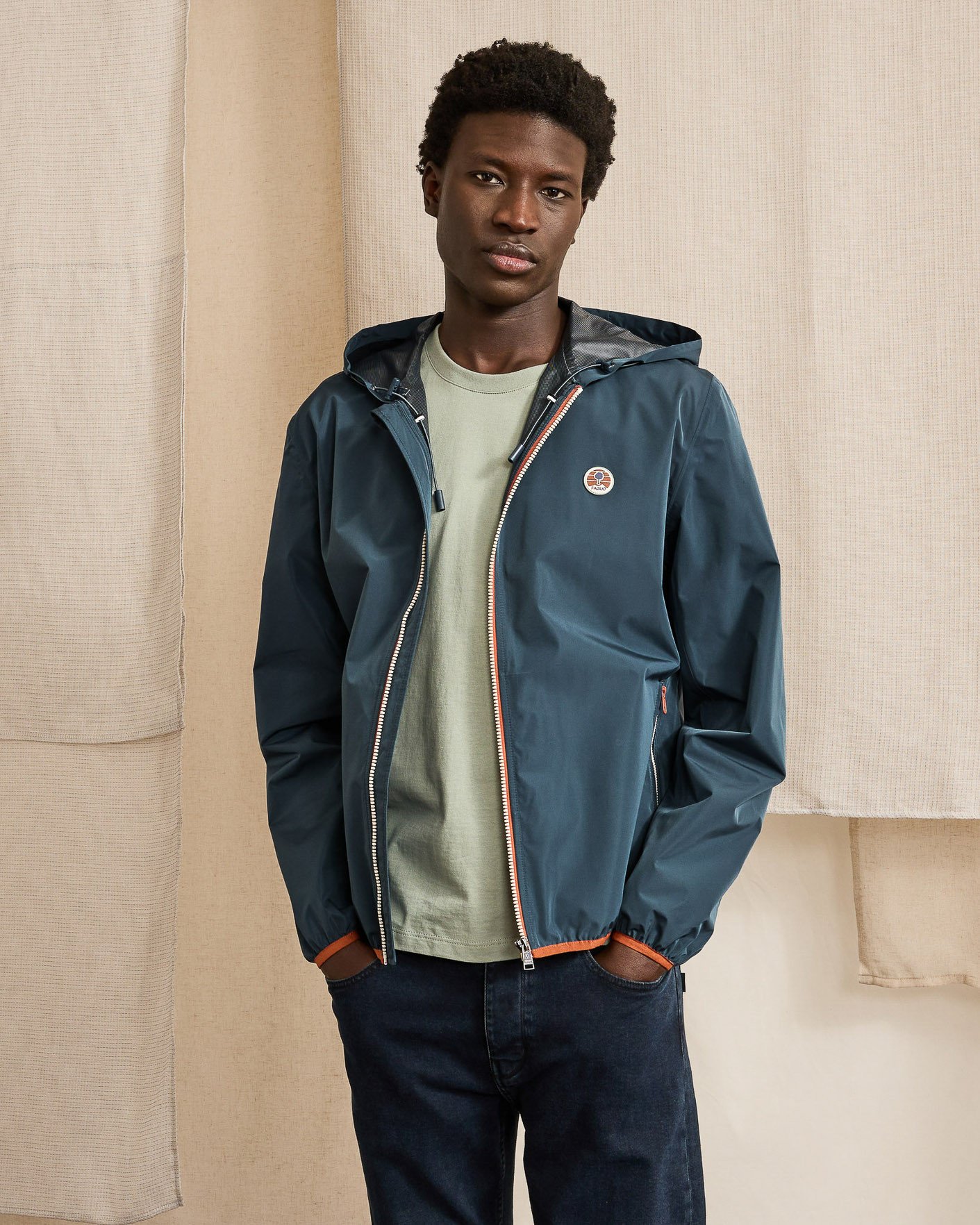 Veste imperméable bleu réversible - CARNOUET