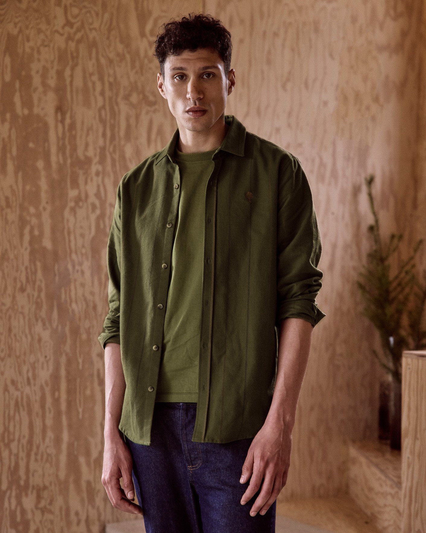 Chemise kaki & multicolore coton - IRATY