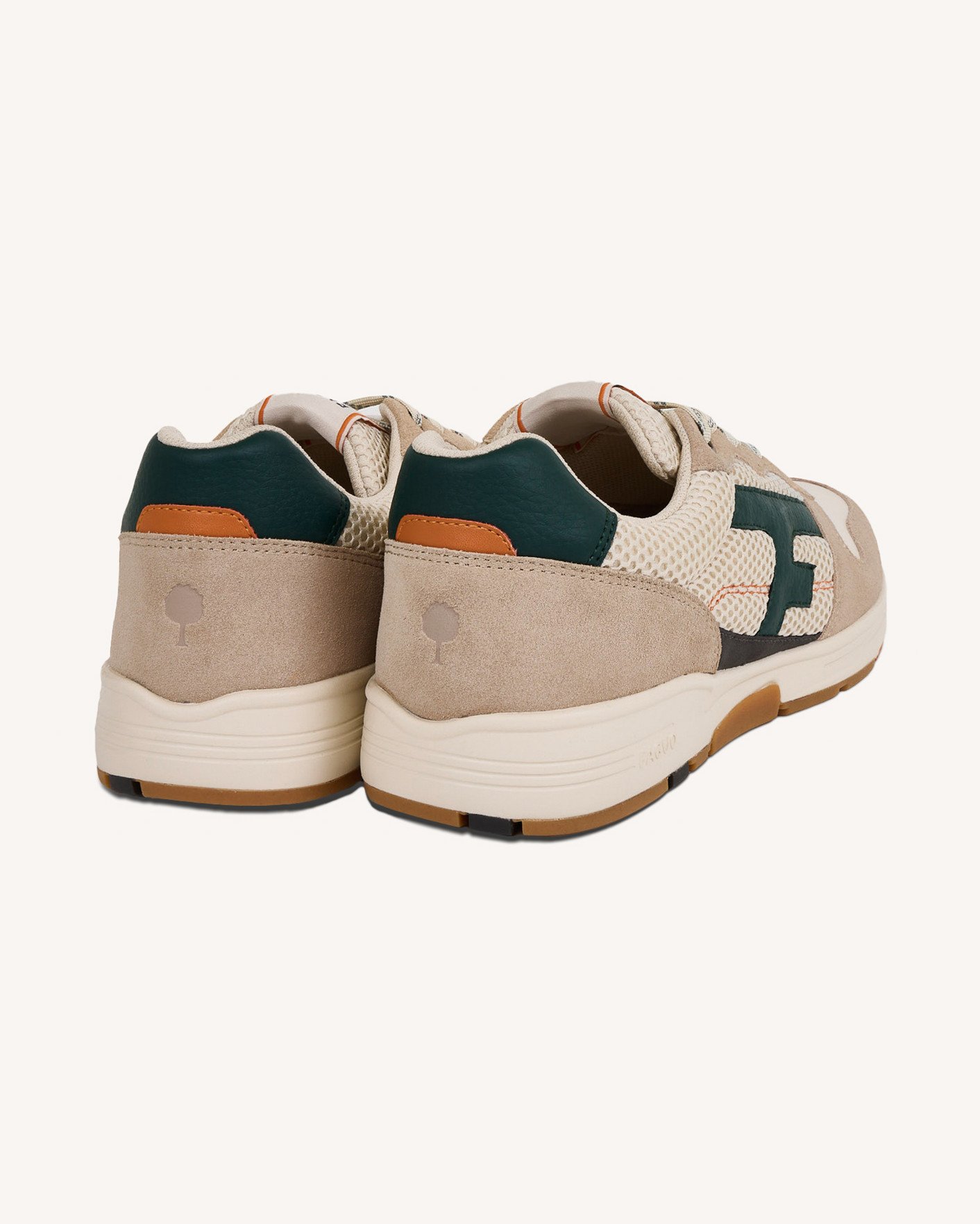 Baskets crème & vert clair - OLIVE