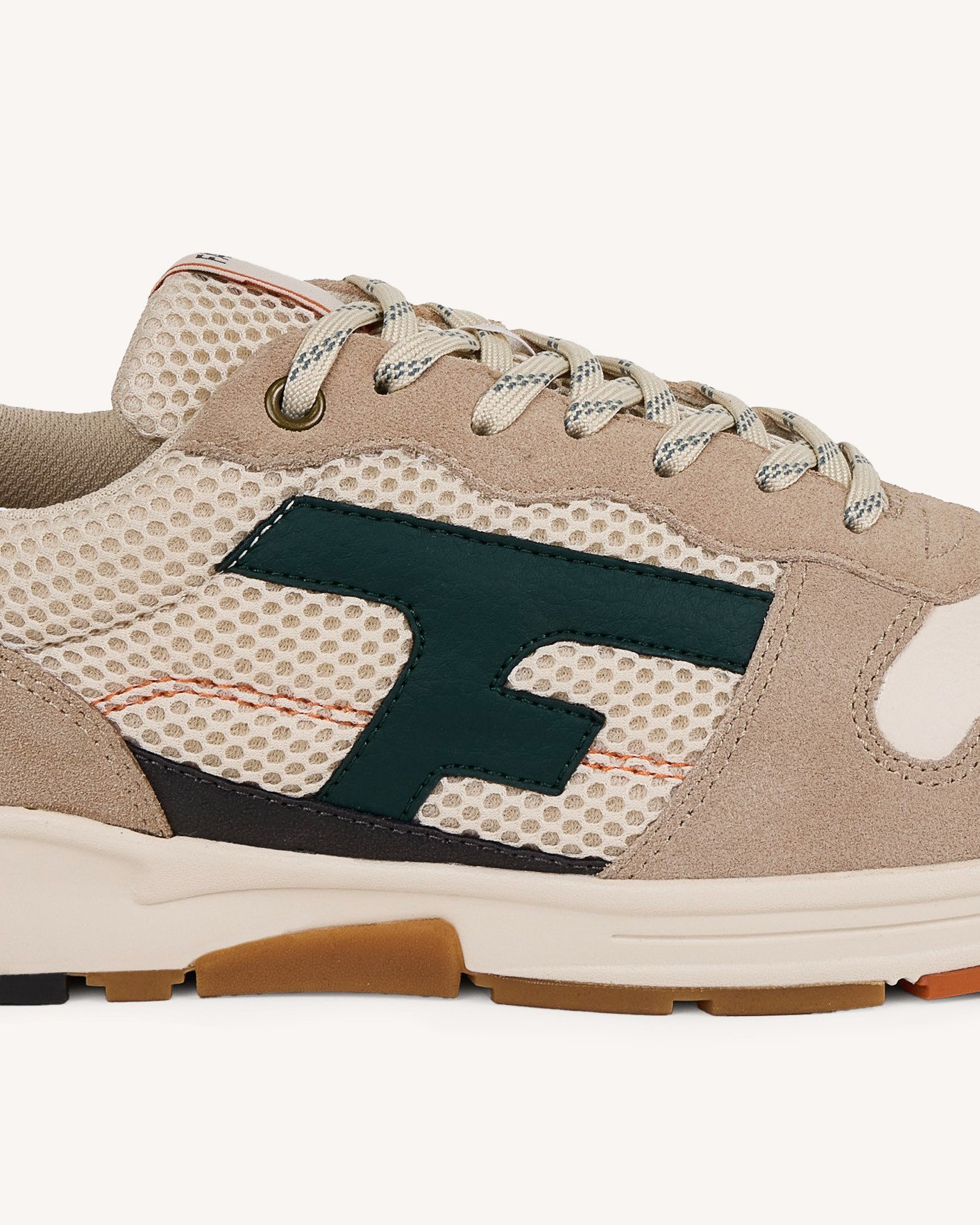 Baskets crème & vert clair - OLIVE