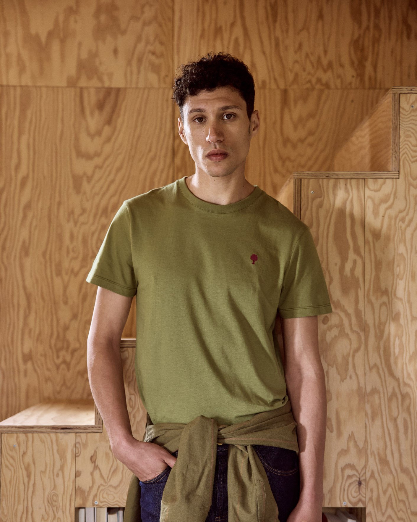 T-shirt vert olive coton - ARCY