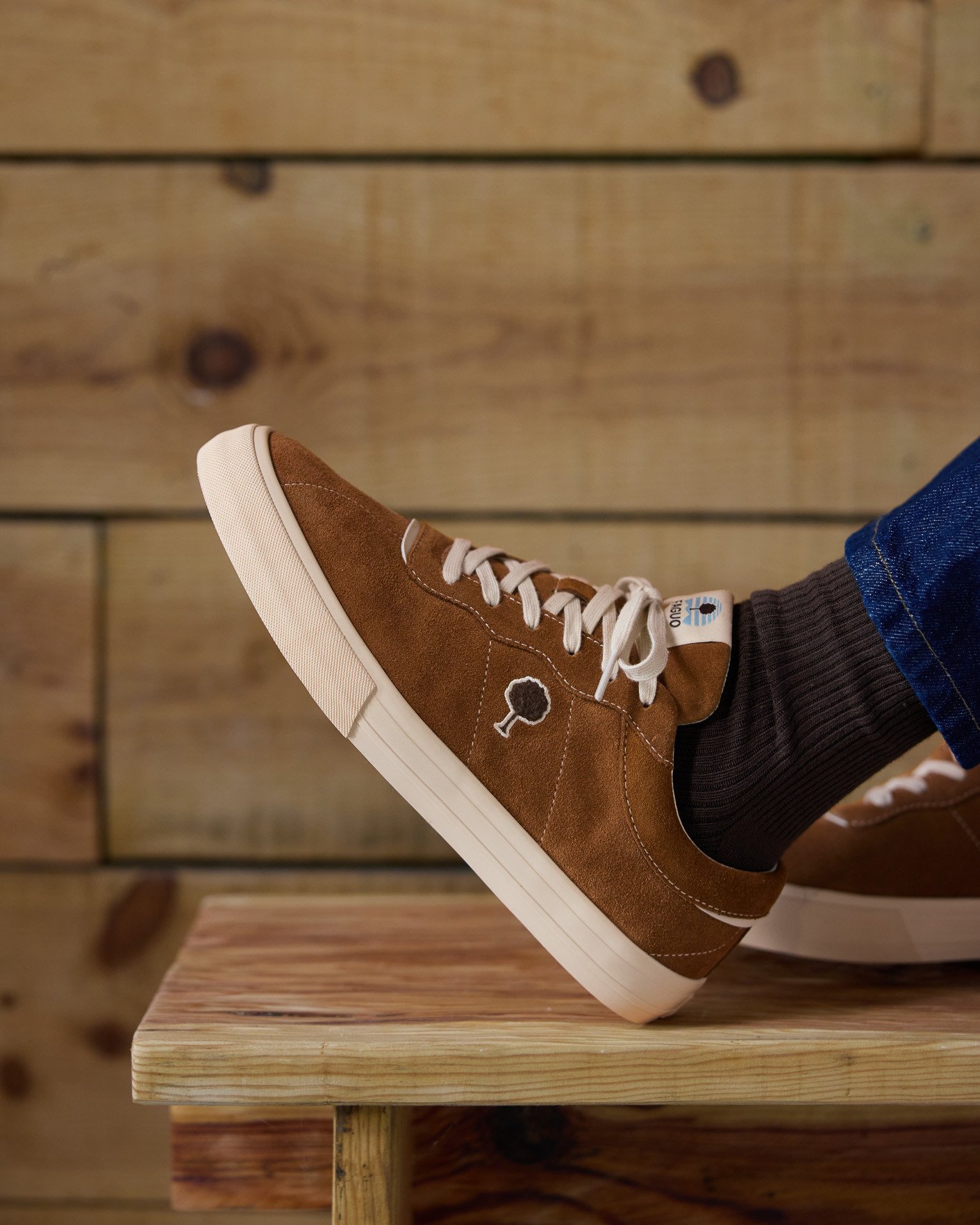 Baskets camels cuir suède - NASHI