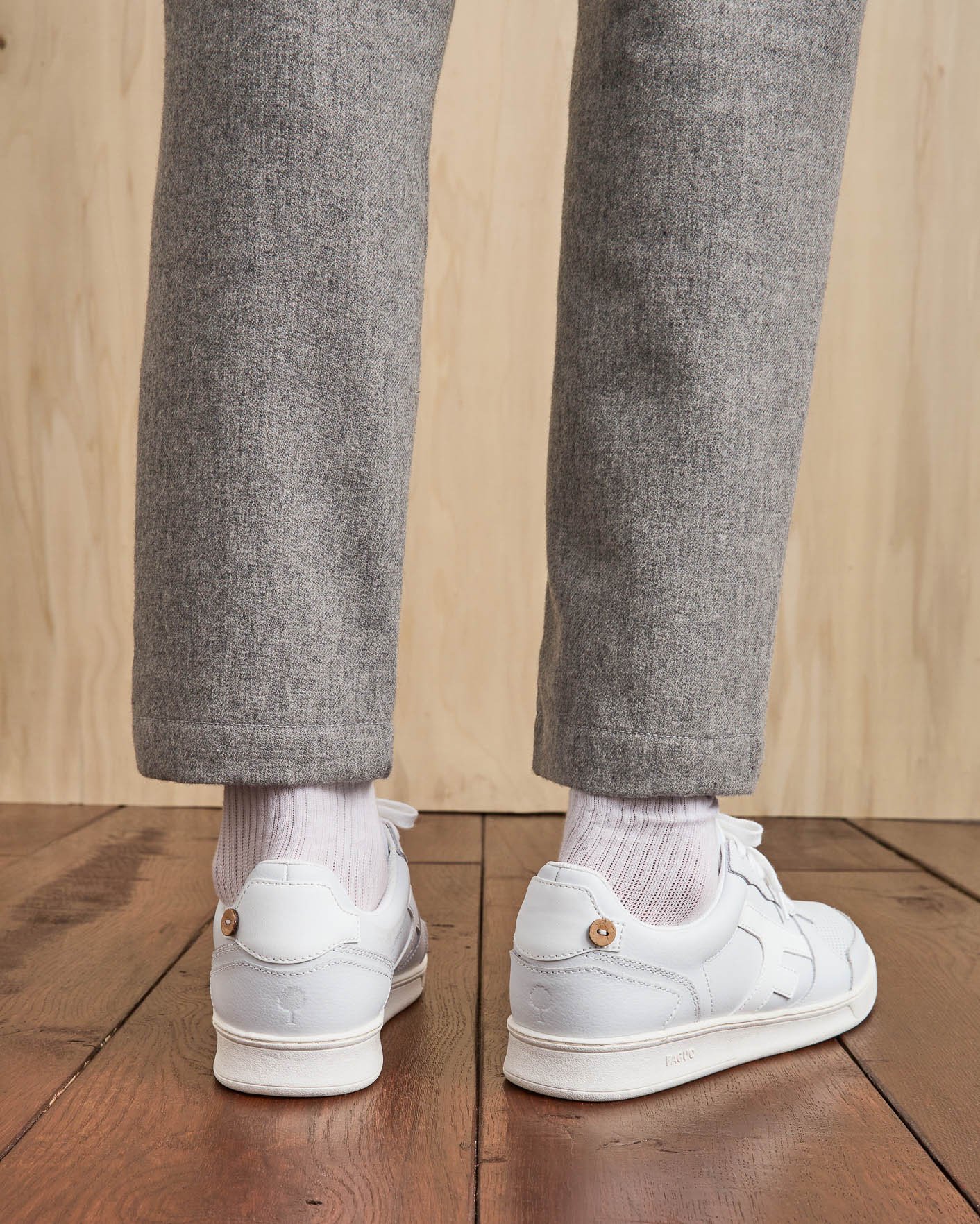 Baskets blanche cuir & suède - HAZEL