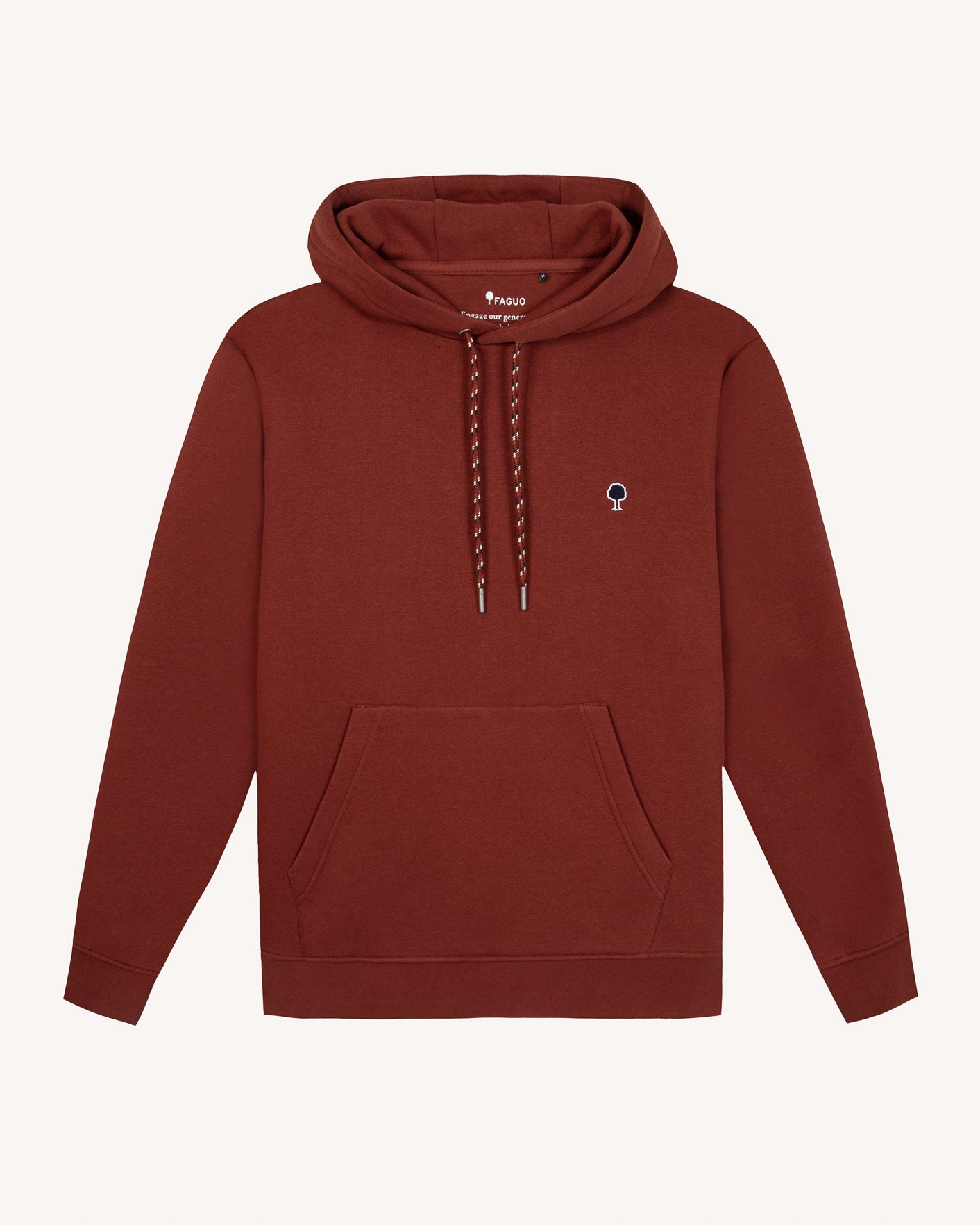 Sweat à capuche bordeaux coton - DIRAC