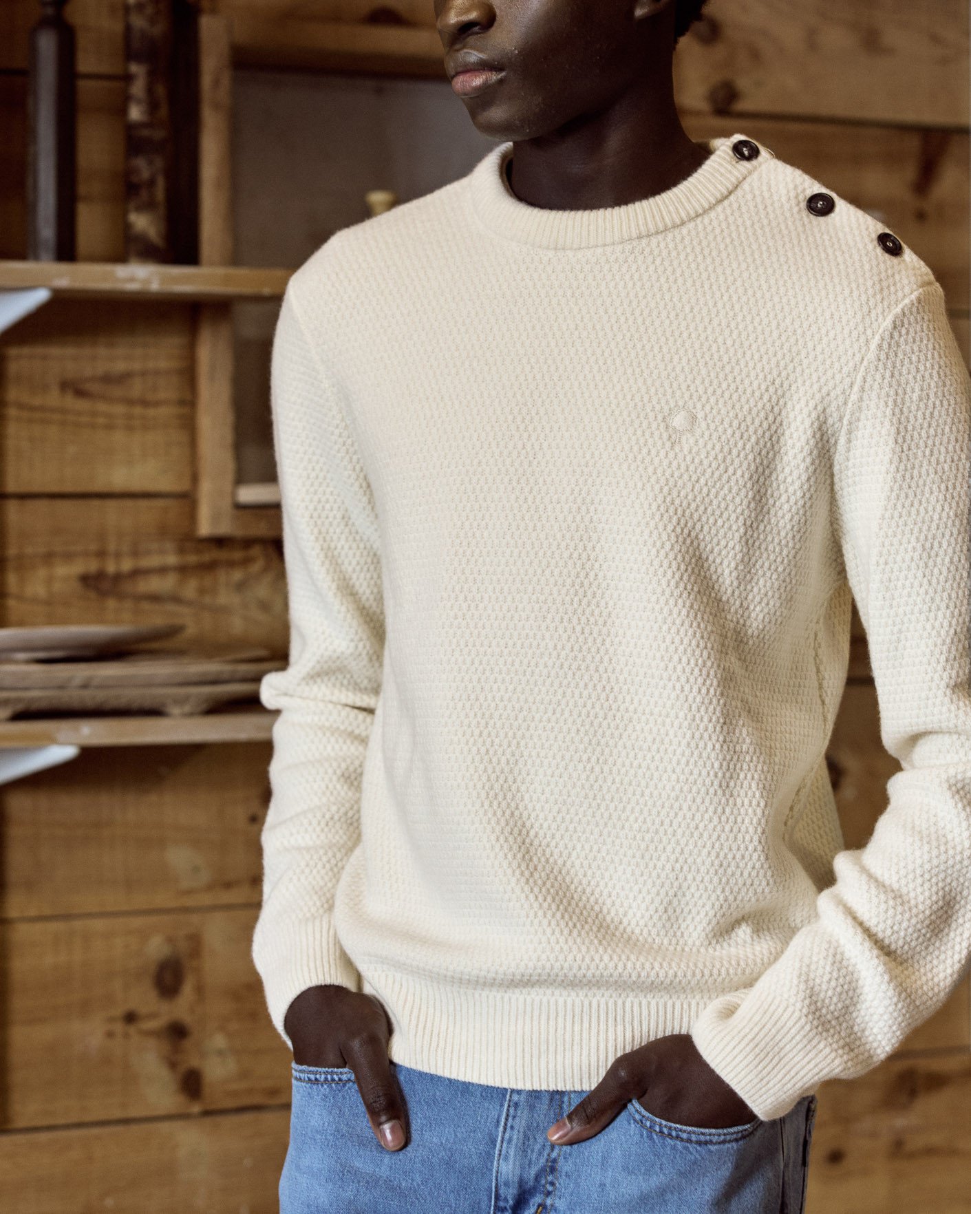 Pull en laine écru - LUCIO