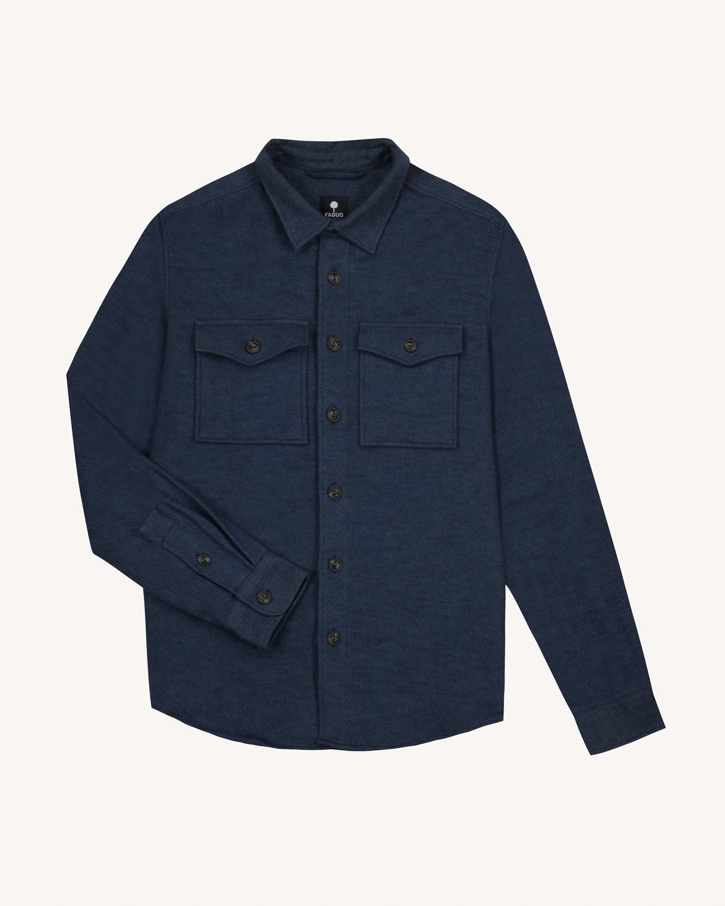 Surchemise bleu marine coton - FLAVIGNY