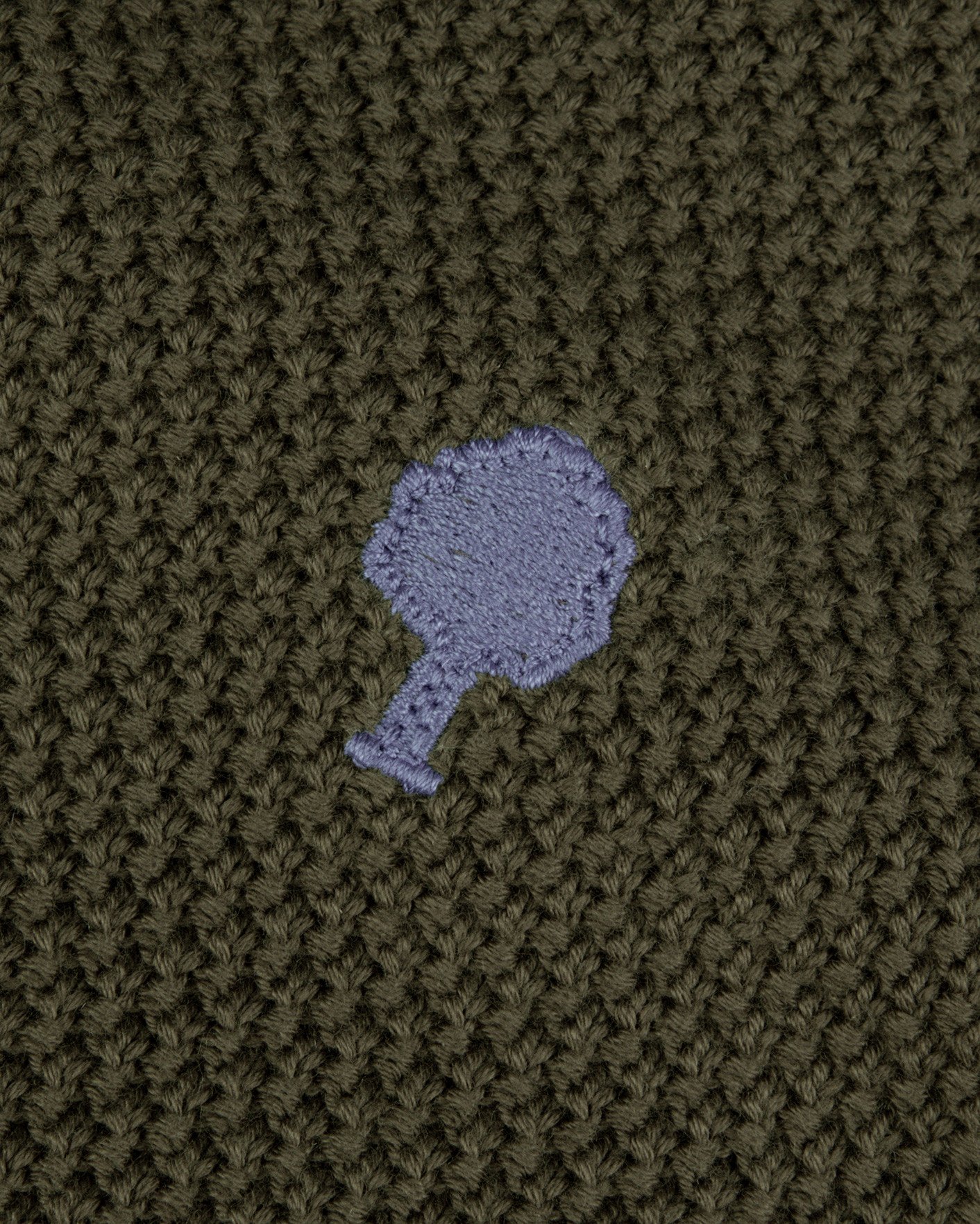 Pull en coton vert olive foncé - OPALE