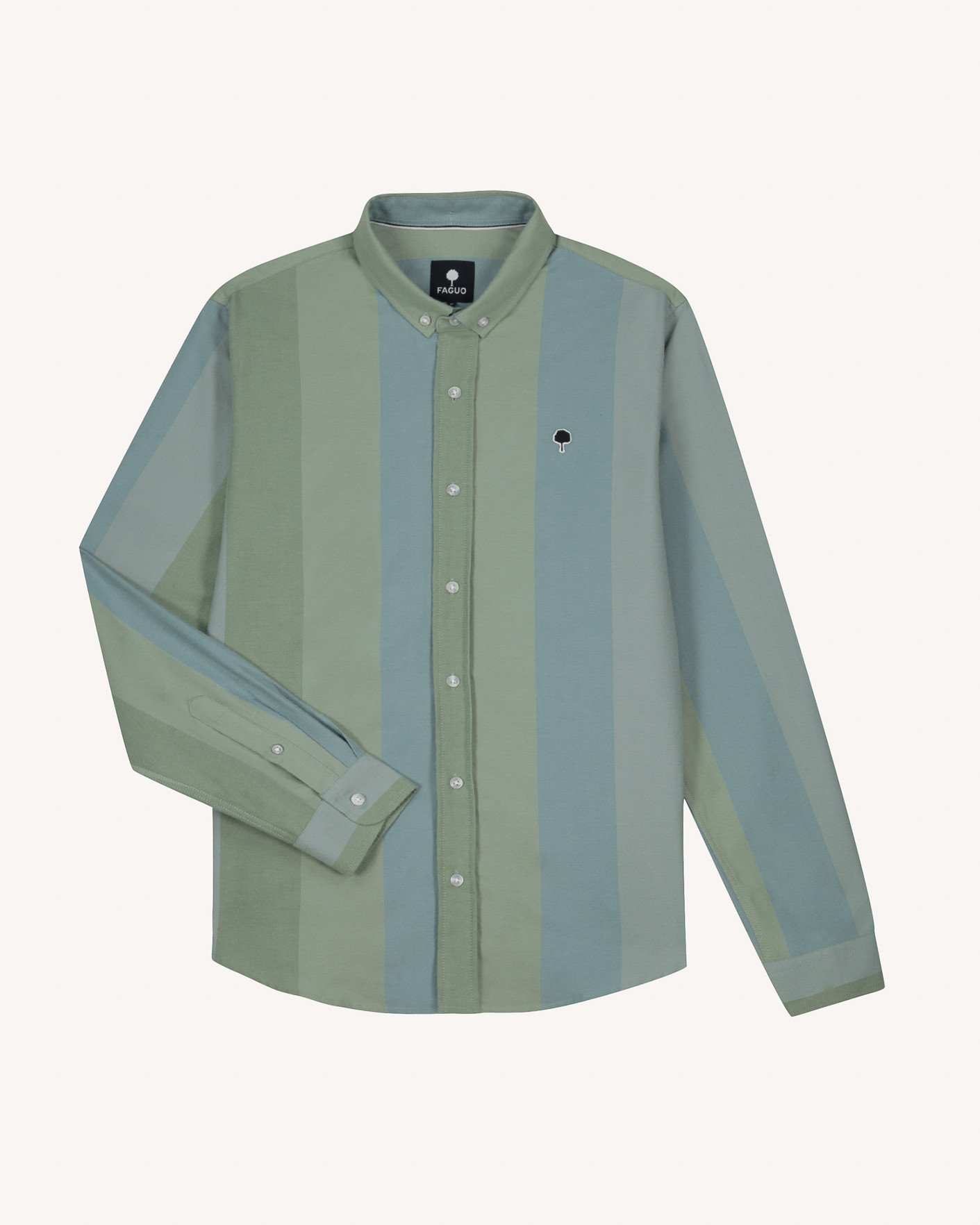 Chemise vert clair coton - IVOY