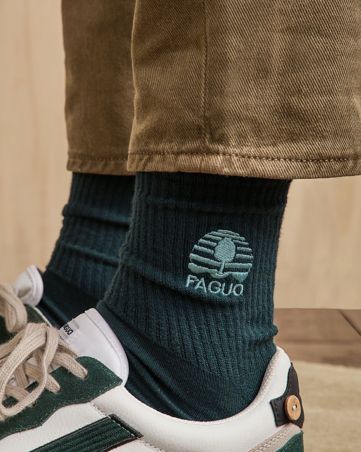 Chaussettes vert sapin coton - SOCKS