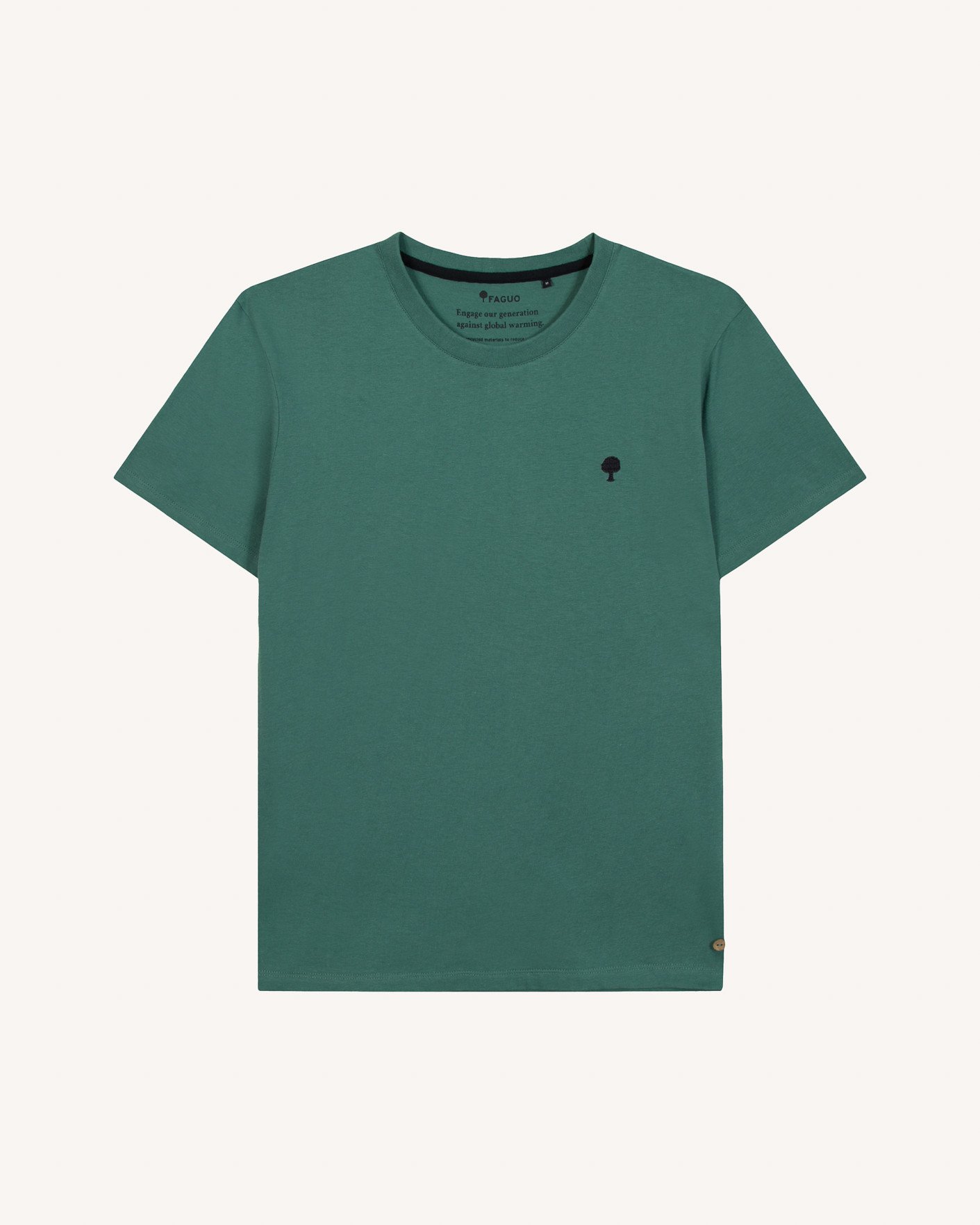 T-shirt vert foncé grisé coton - ARCY
