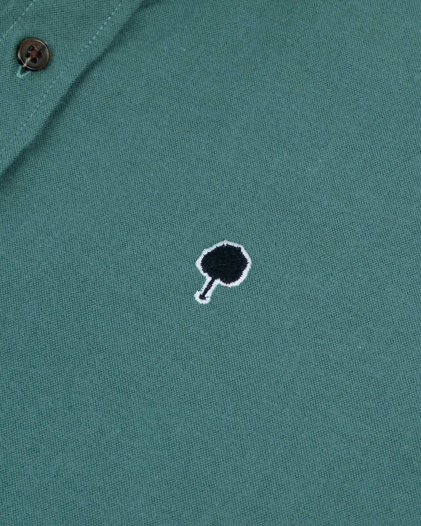 Chemise vert clair grisé coton - IVOY