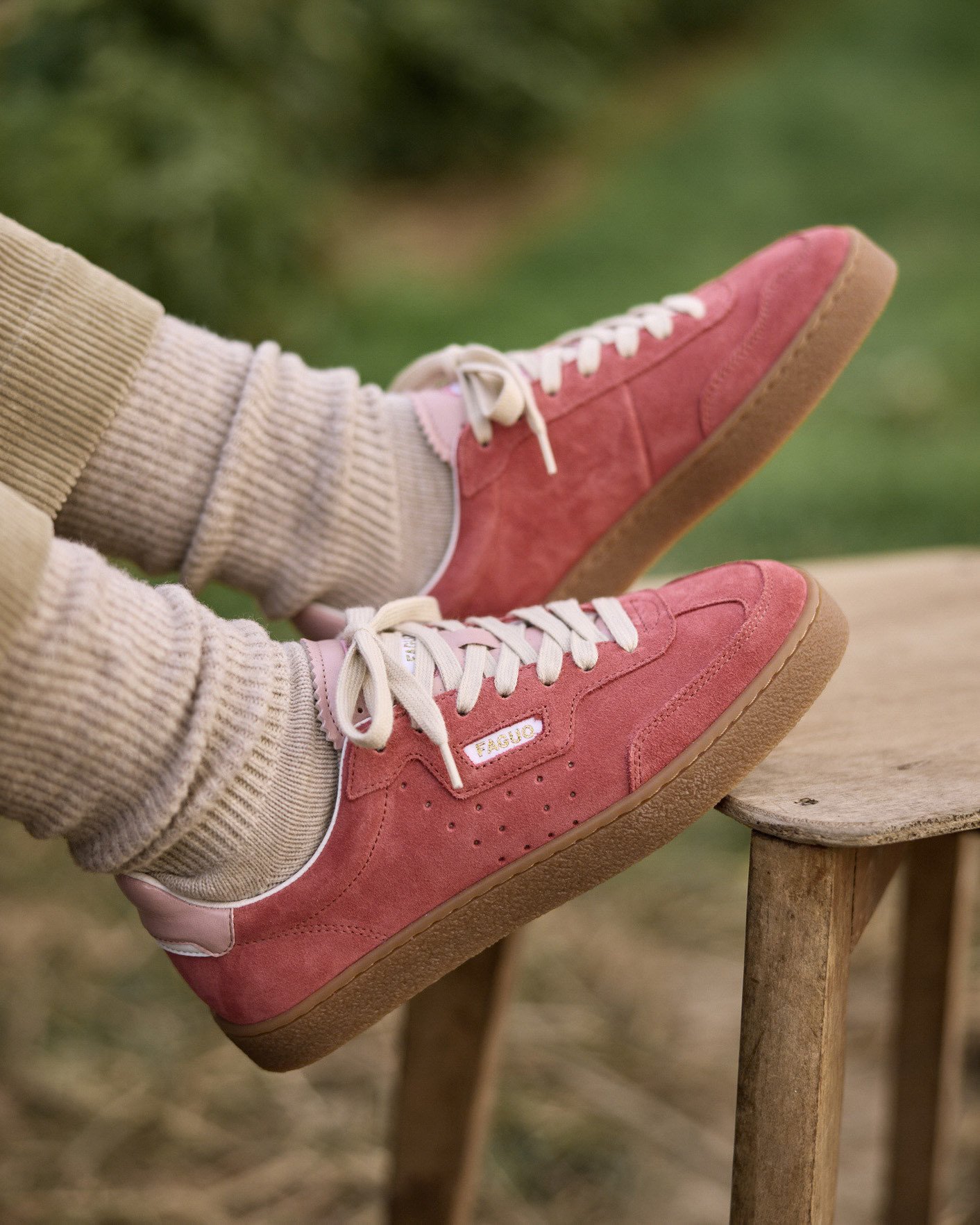 Baskets roses suède - LUMBO