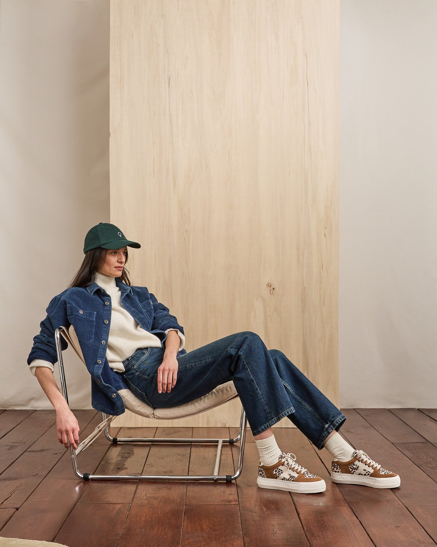 Baskets écru & léopard suède - WALNUT PLATFORM