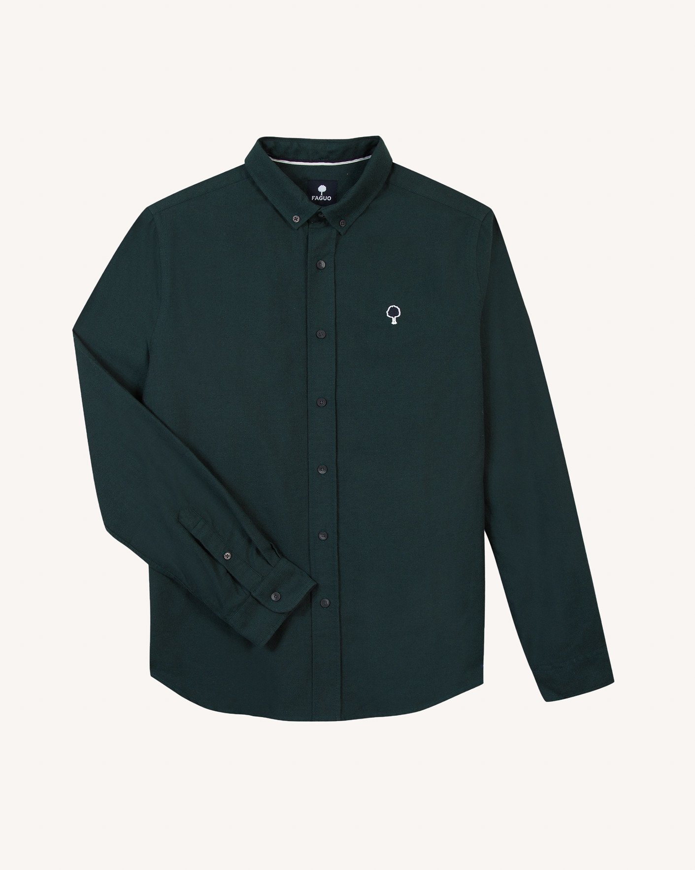 Chemise vert foncé coton - IVOY