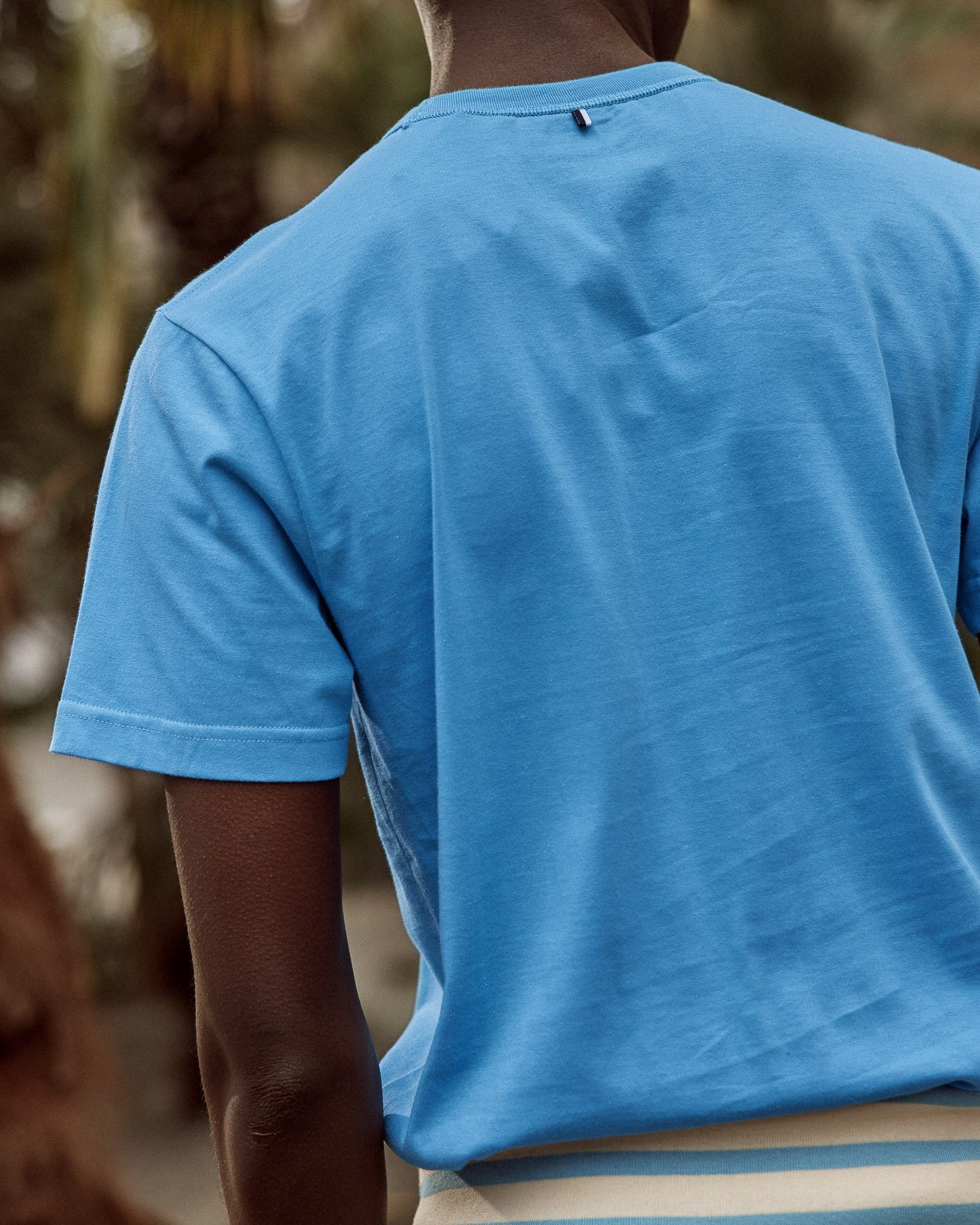 T-shirt bleu azur coton - LUGNY