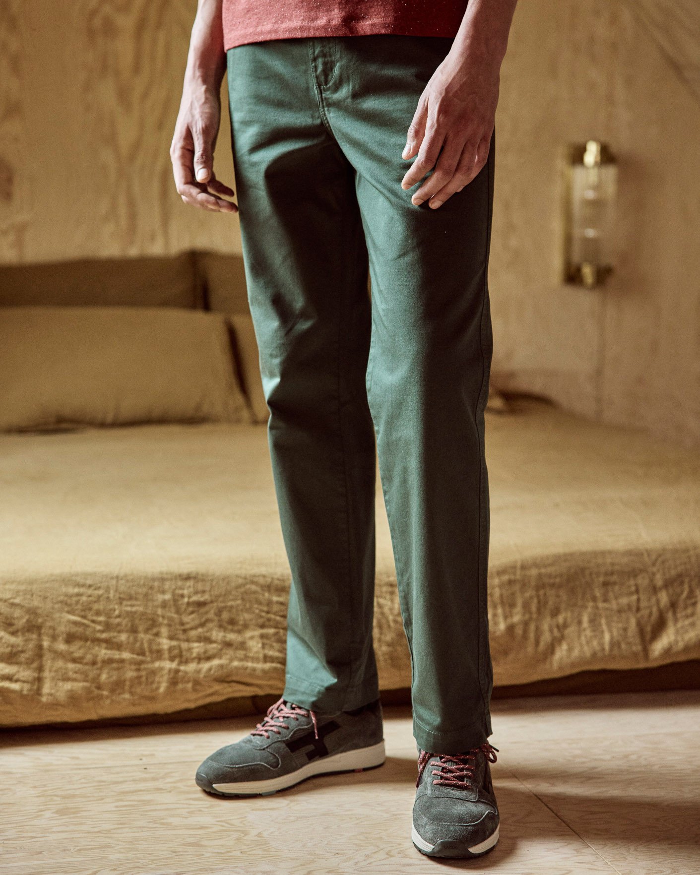 Chino vert foncé coton - BRIX REGULAR
