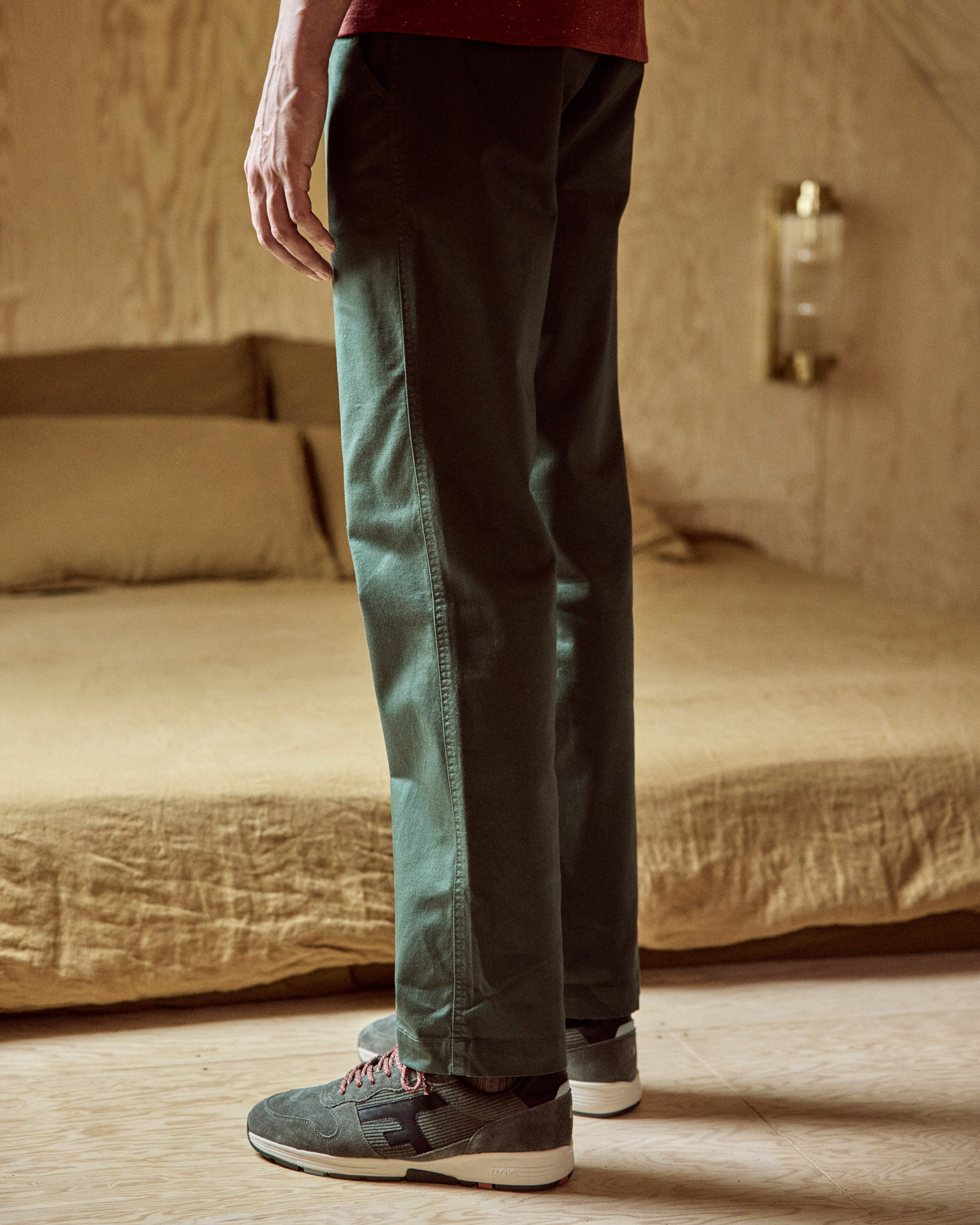 Chino vert foncé coton - BRIX REGULAR