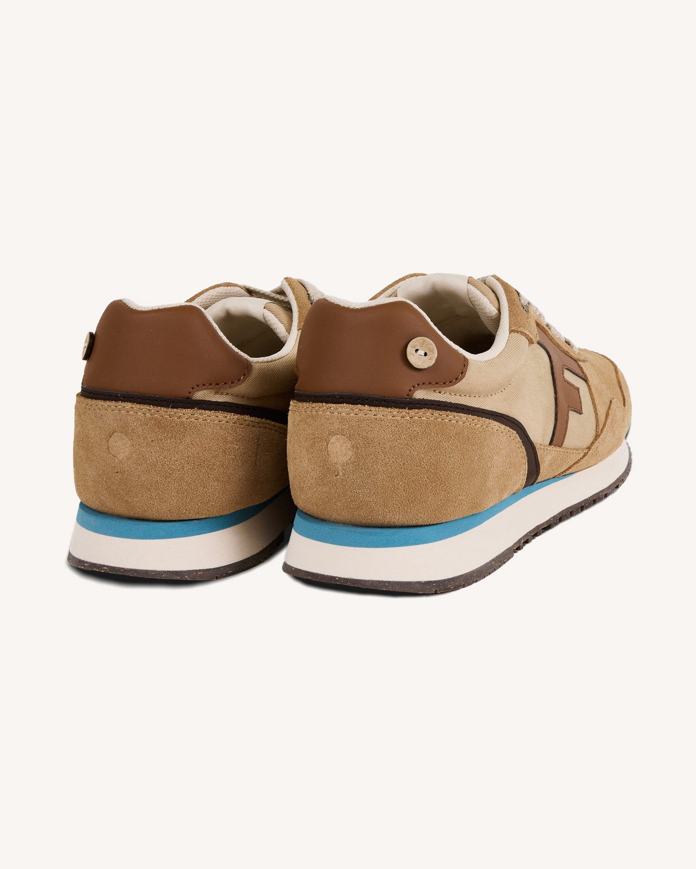 Baskets camel cuir & suède - ELM