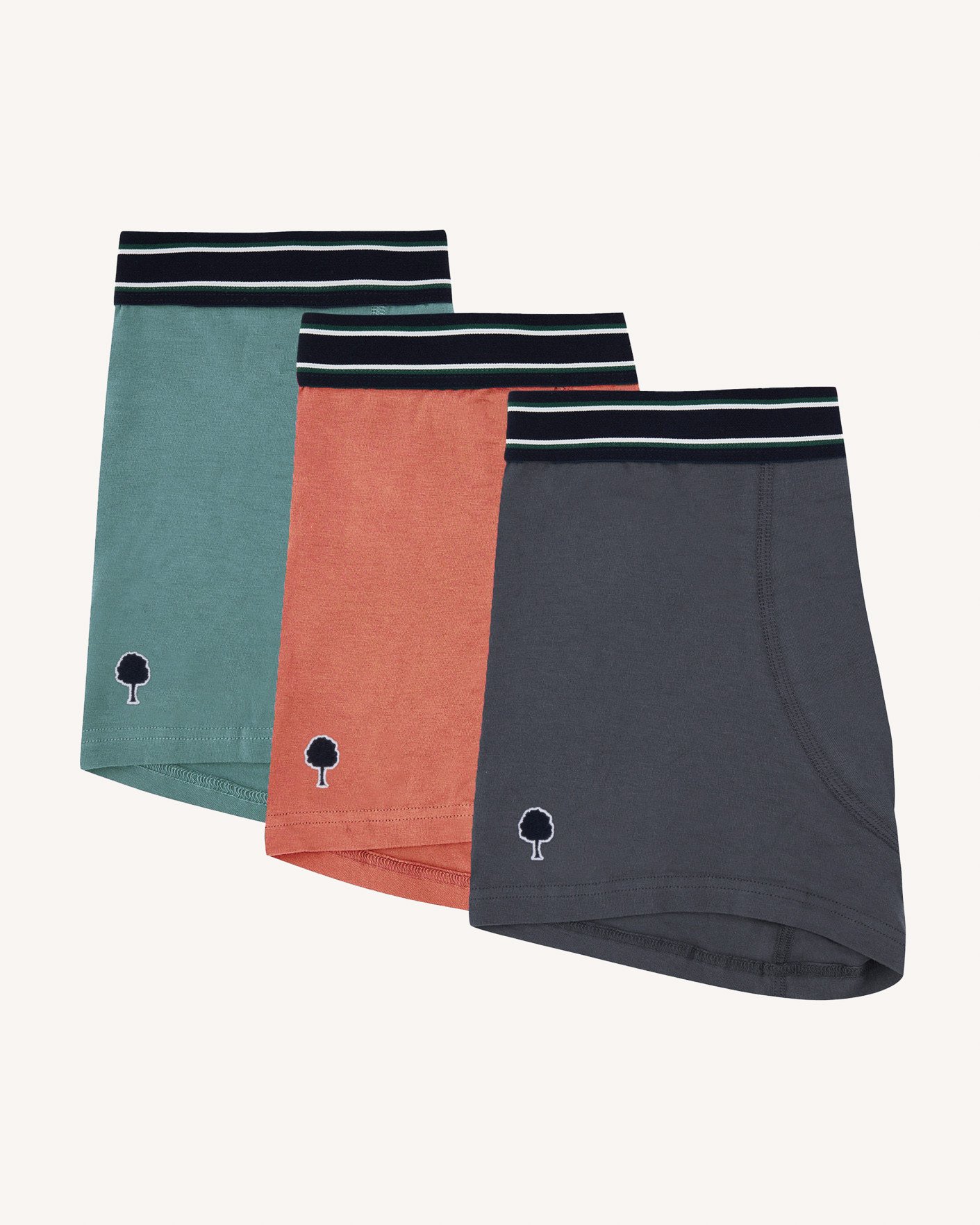 Lot de boxers x3 bleu marine & rouge