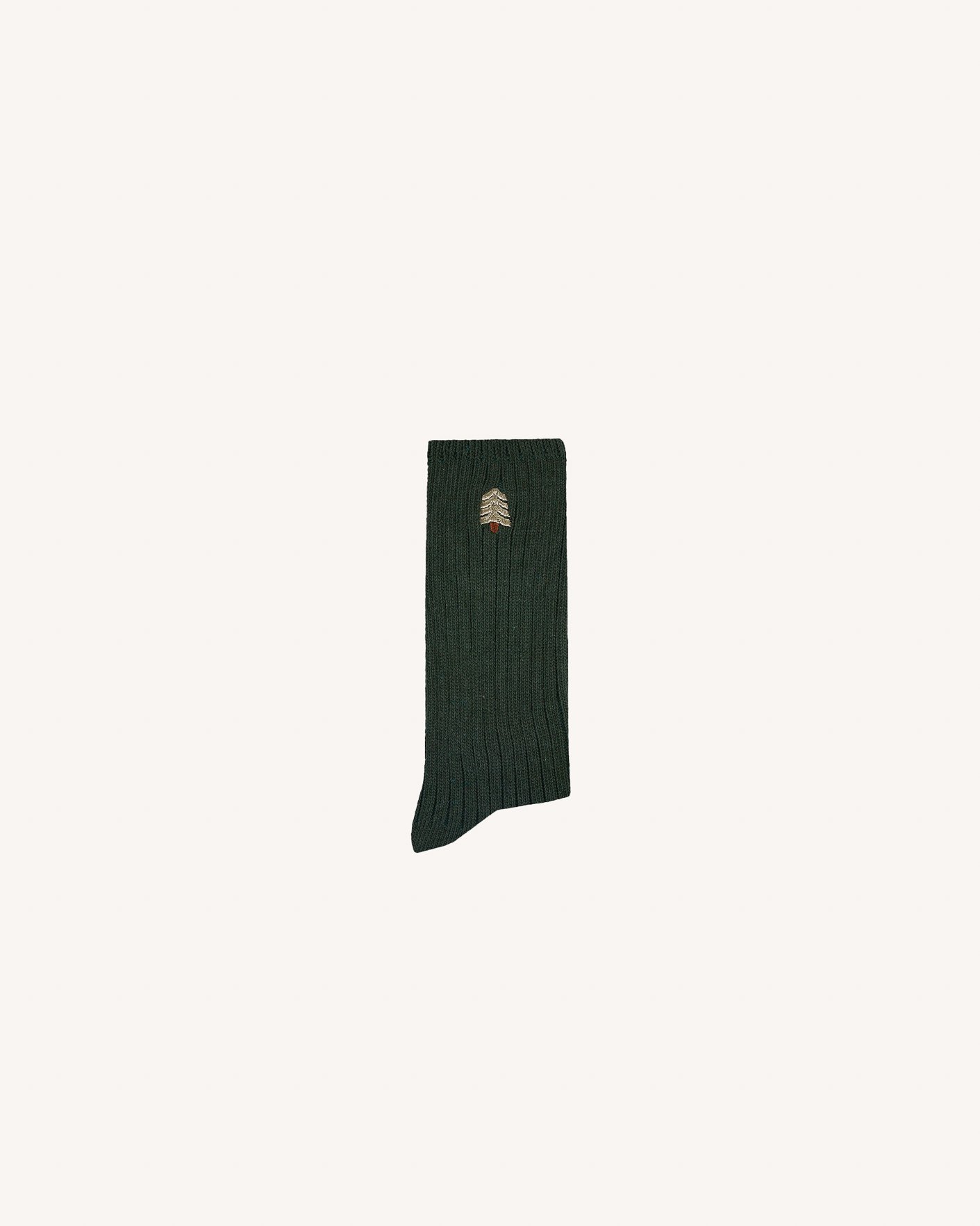 Lot de chaussettes x2 vert foncé & beige coton - SOCKS