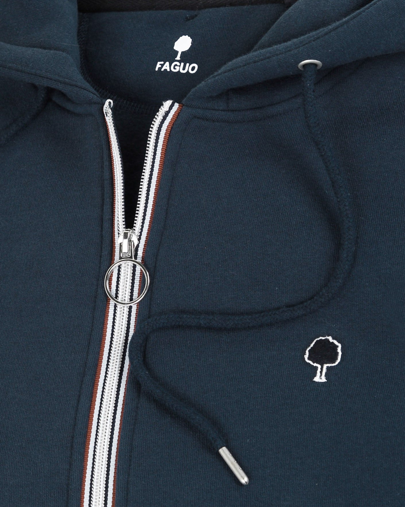 Sweat zippé bleu marine coton - MESNIL