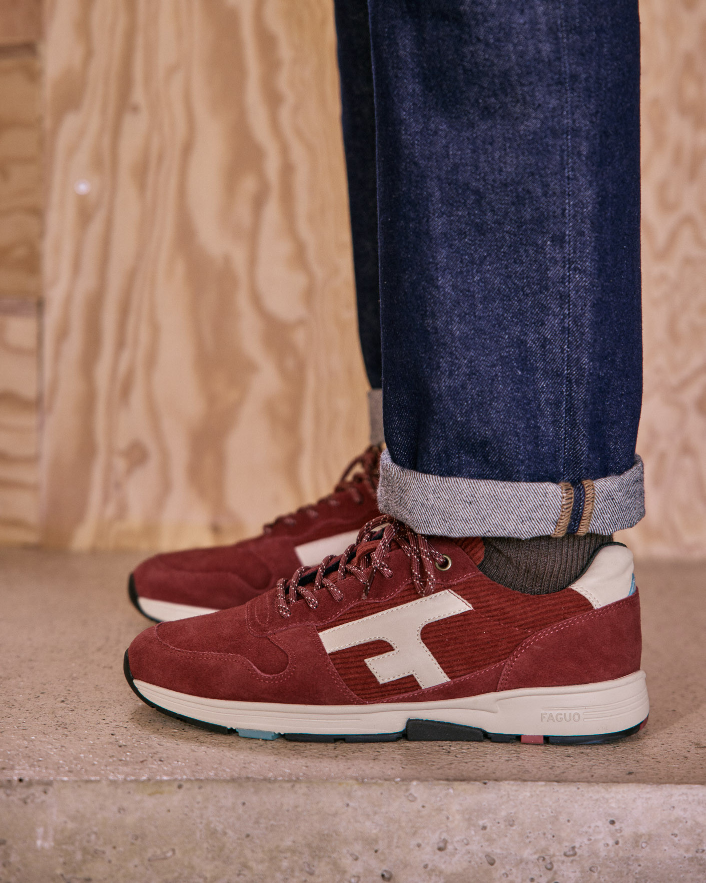 Baskets bordeaux - OLIVE