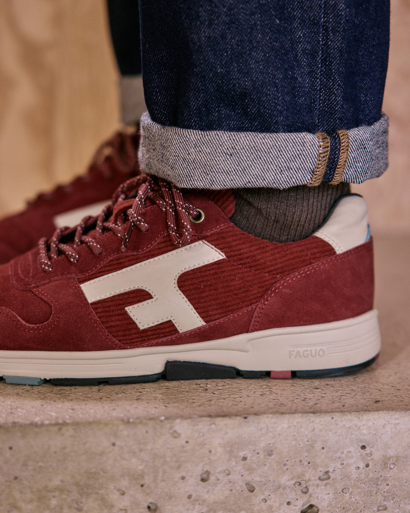 Baskets bordeaux - OLIVE