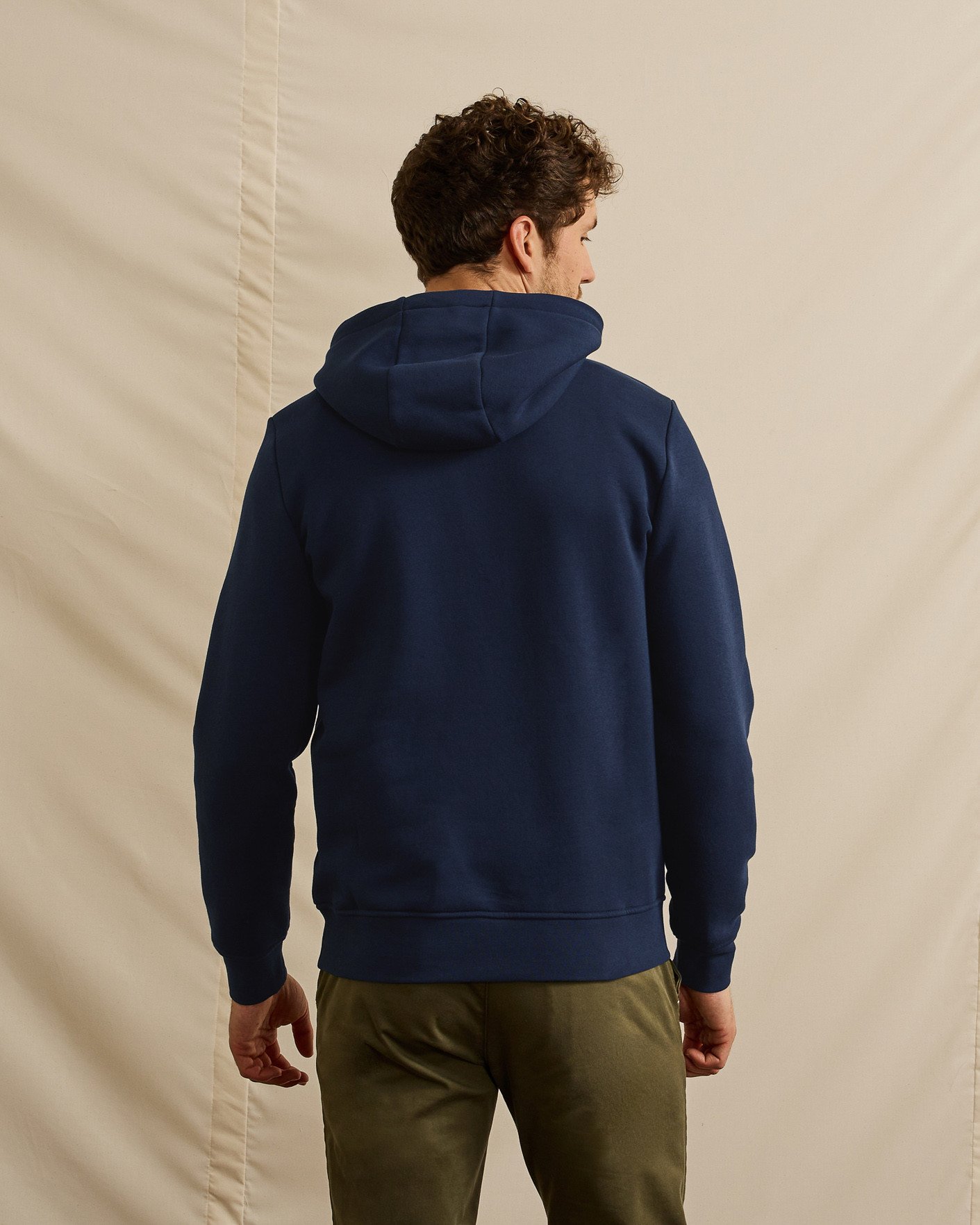 Sweat à capuche bleu marine coton - DIRAC