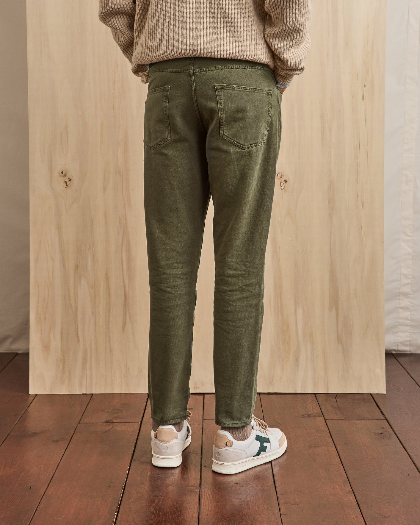 Jean fuselé marron coton - TAPERED