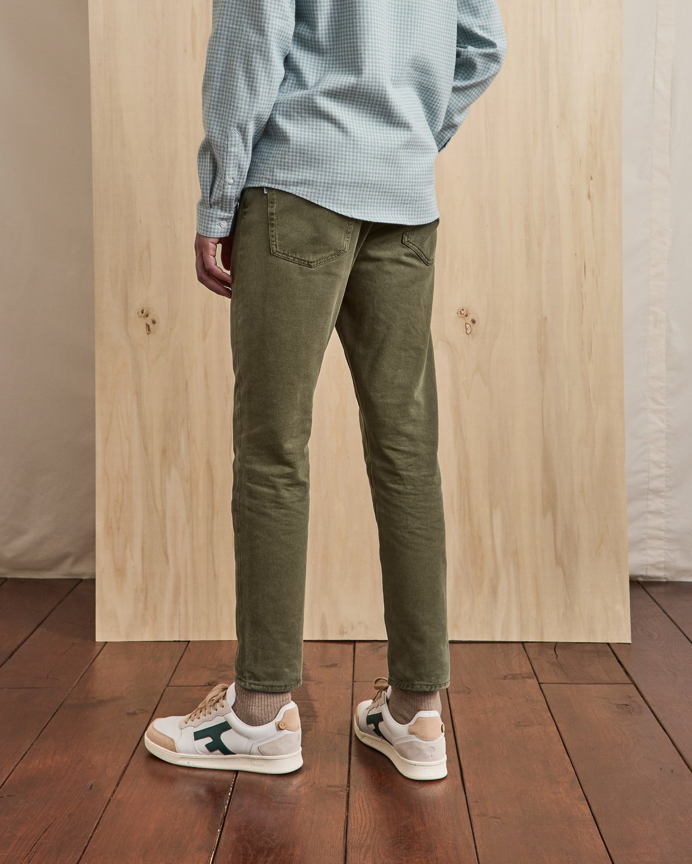 Jean fuselé marron coton - TAPERED